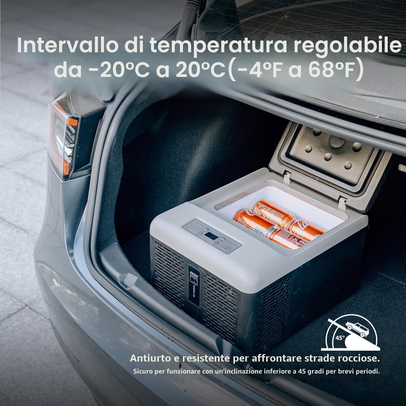 Alpicool C9PT 9L Frigorifero Mini Compressore Elettrico Auto Camping Freezer Box Portatile Nero