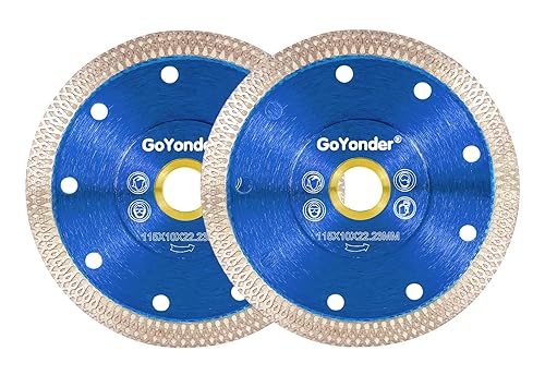 GoYonder Hoja de diamante de 4.5 pulgadas para amoladora angular, hojas de sierra de diamante superfinas para corte húmedo y seco, hoja de diamante