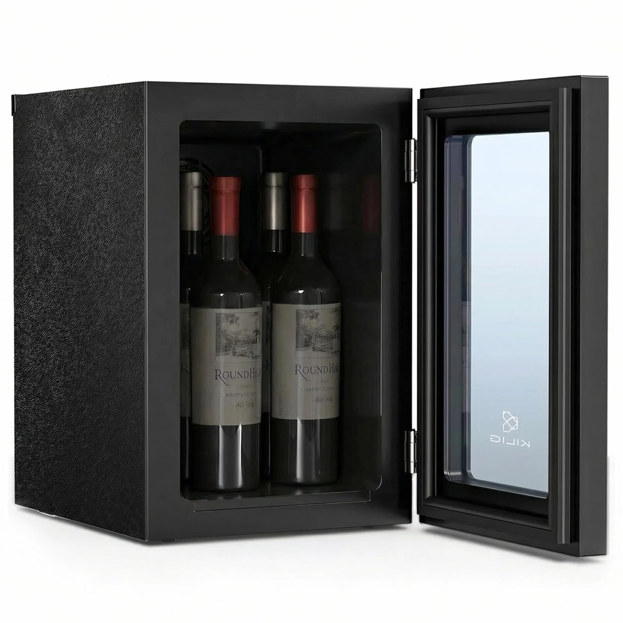 KILIG WC-18 Countertop Wine Cooler, 18L Capacity, 4 Bottles or 24 Cans, 4°C-16°C Temp Range, Double Pane Glass Door, Removable Shelf, Black-image-19