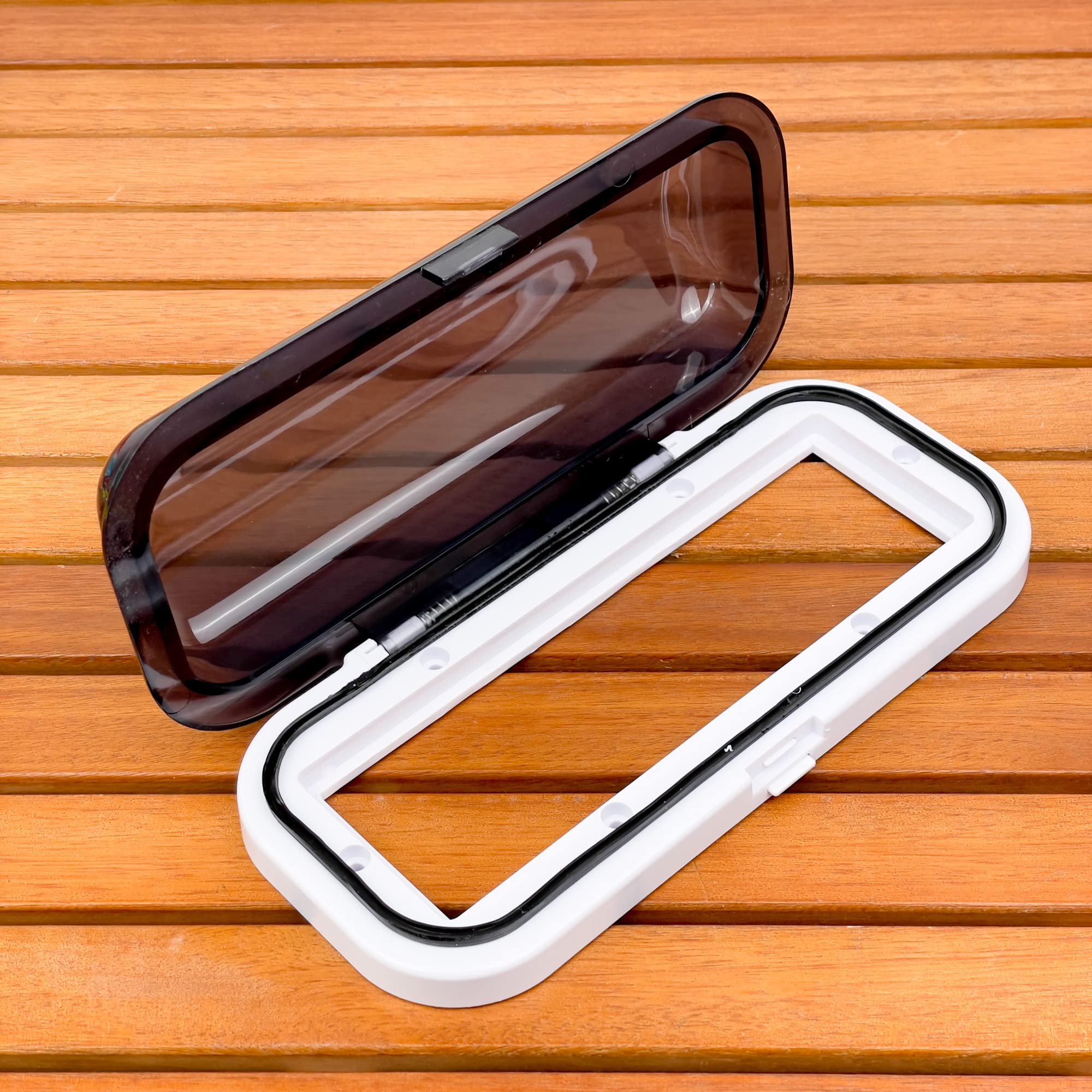 GATE14® Protezione Frontalino Radio per Barca Chiusura Stagna in Plexiglass 230x110 mm