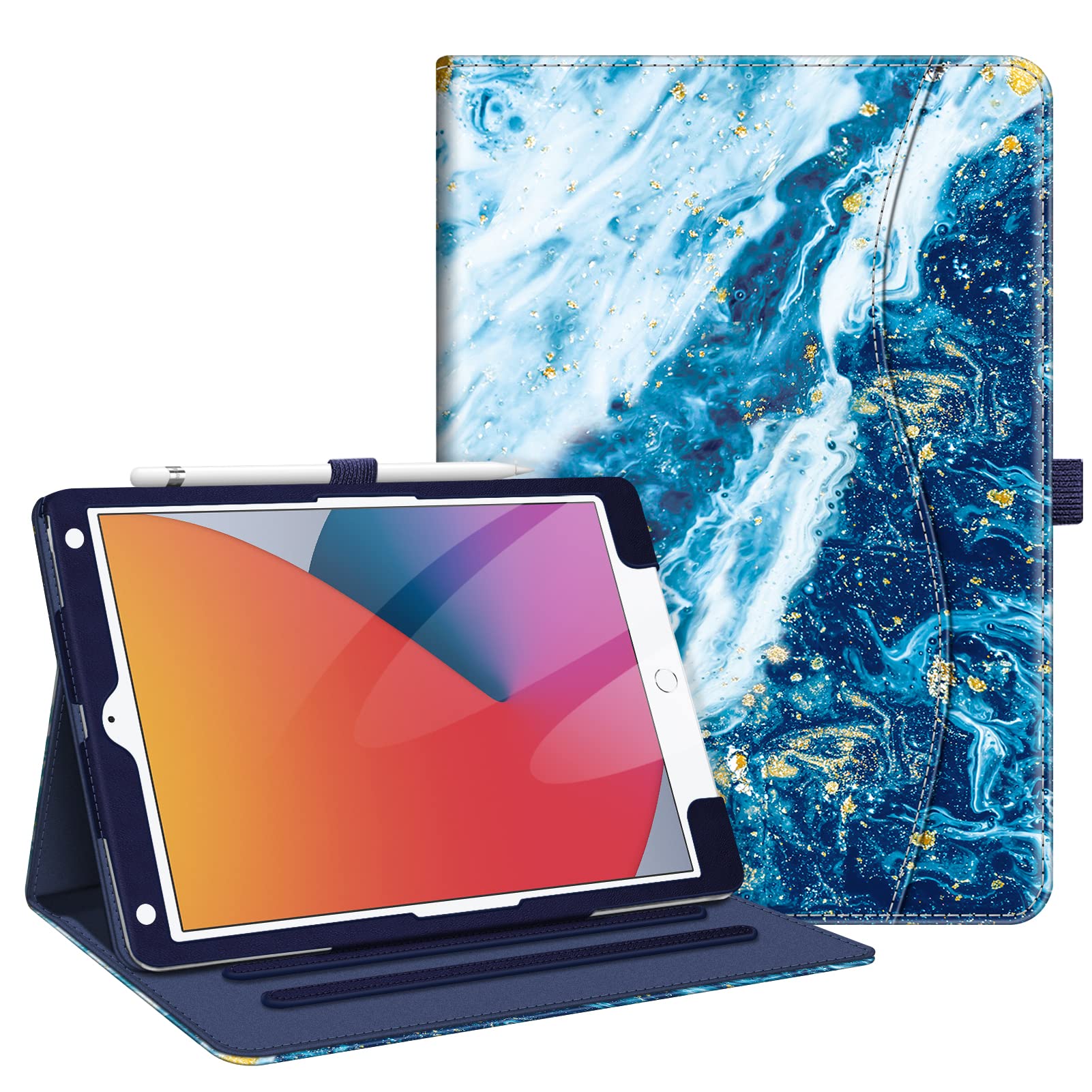Fintie Case for iPad 9th / 8th / 7th Generation (2021/2020/2019) 10.2 Inch - [Corner Protection] Multi-Angle Viewing Stand Cover with Pocket & Pencil Holder, Auto Sleep Wake, Sandy Wave (B09HBW22BB) Amazon Price History, Amazon Price Tracker