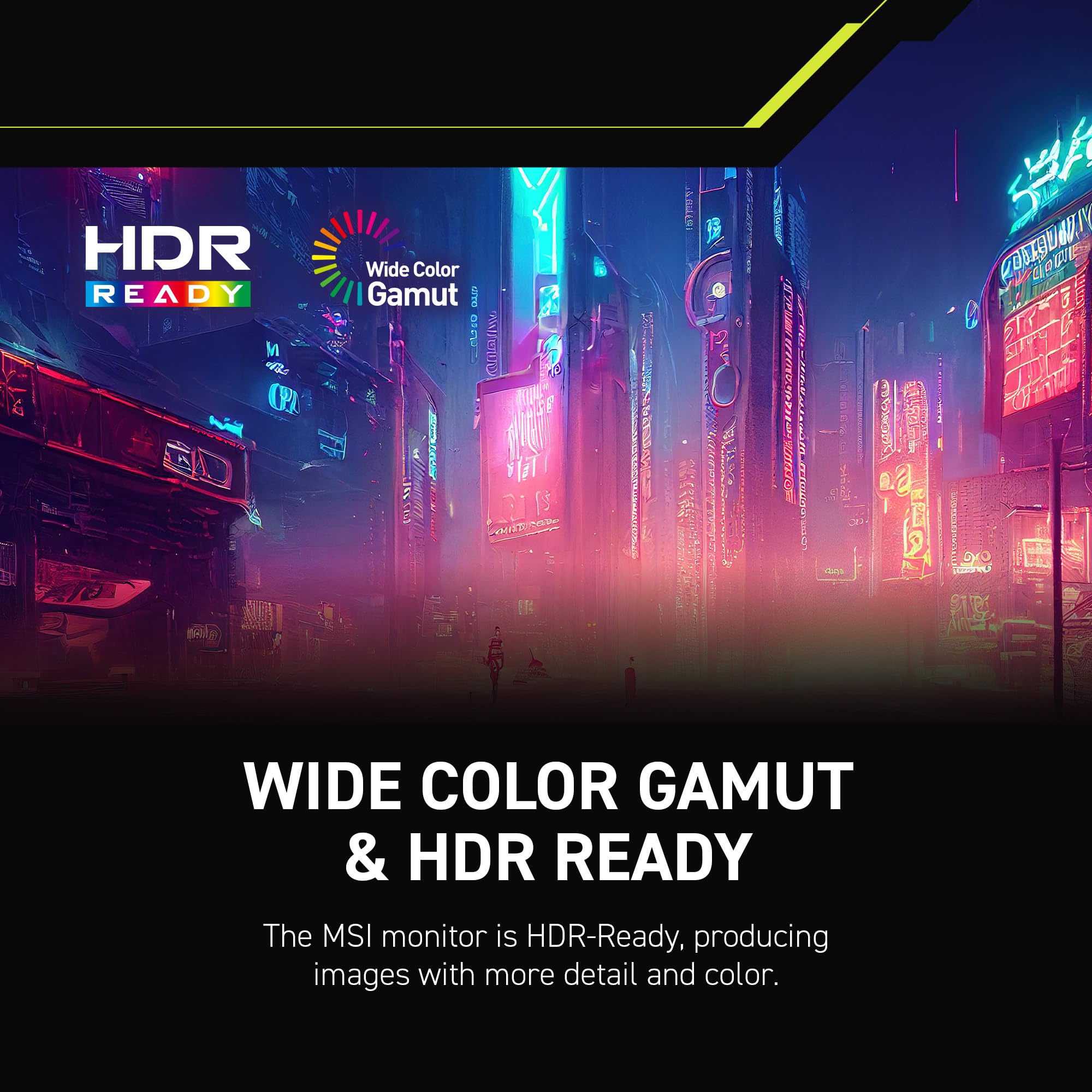 MSI MAG 275QF 27-inch 2K Gaming Monitor, 2560 x 1440 (UHD), 0.5ms Response Time, 180Hz, HDR Ready, HDMI, DP Port, Tilt Adjustable