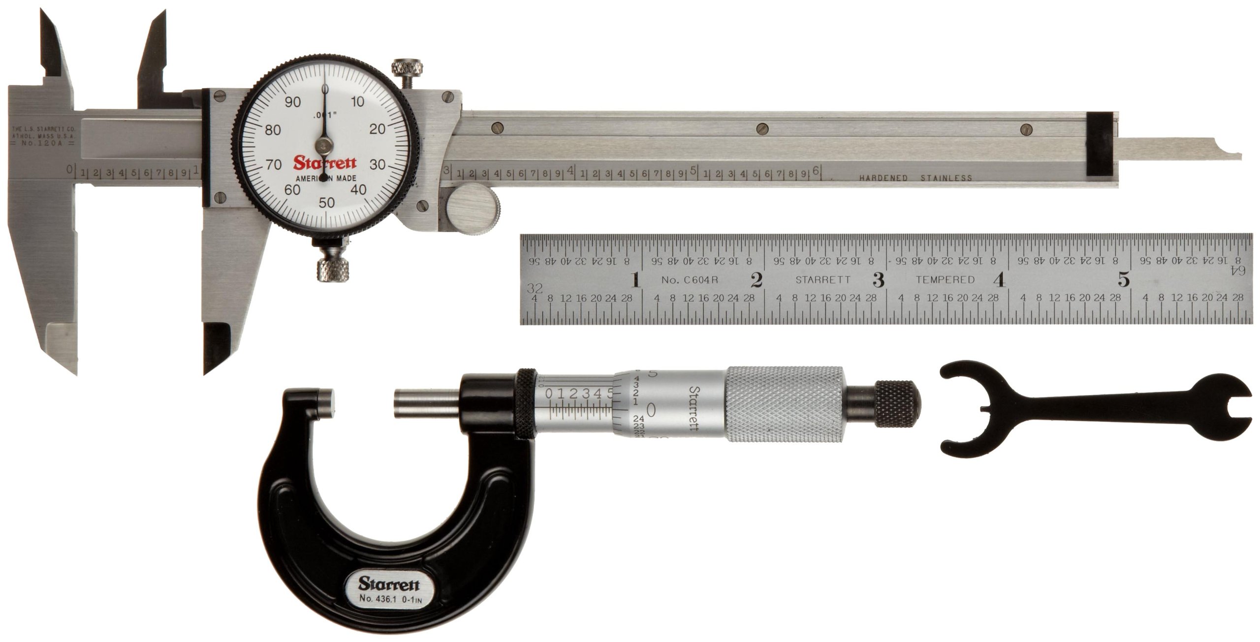 StarrettS909Z Inch Basic Precision Measuring Tool Set