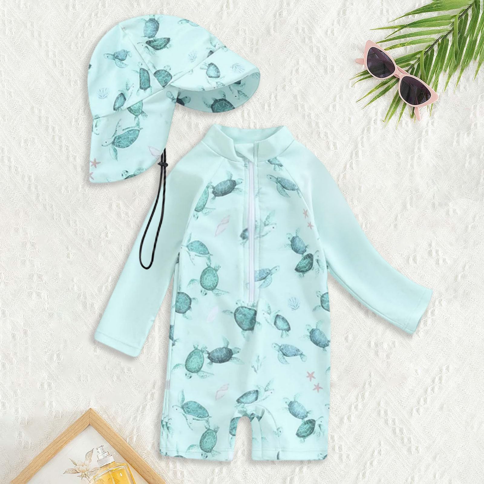 Traje De BañO Bebe - Traje de Baño de Manga Larga Protector para Niños Pequeños con Tecnología y Secado Rápido para Natación Playa y Piscina