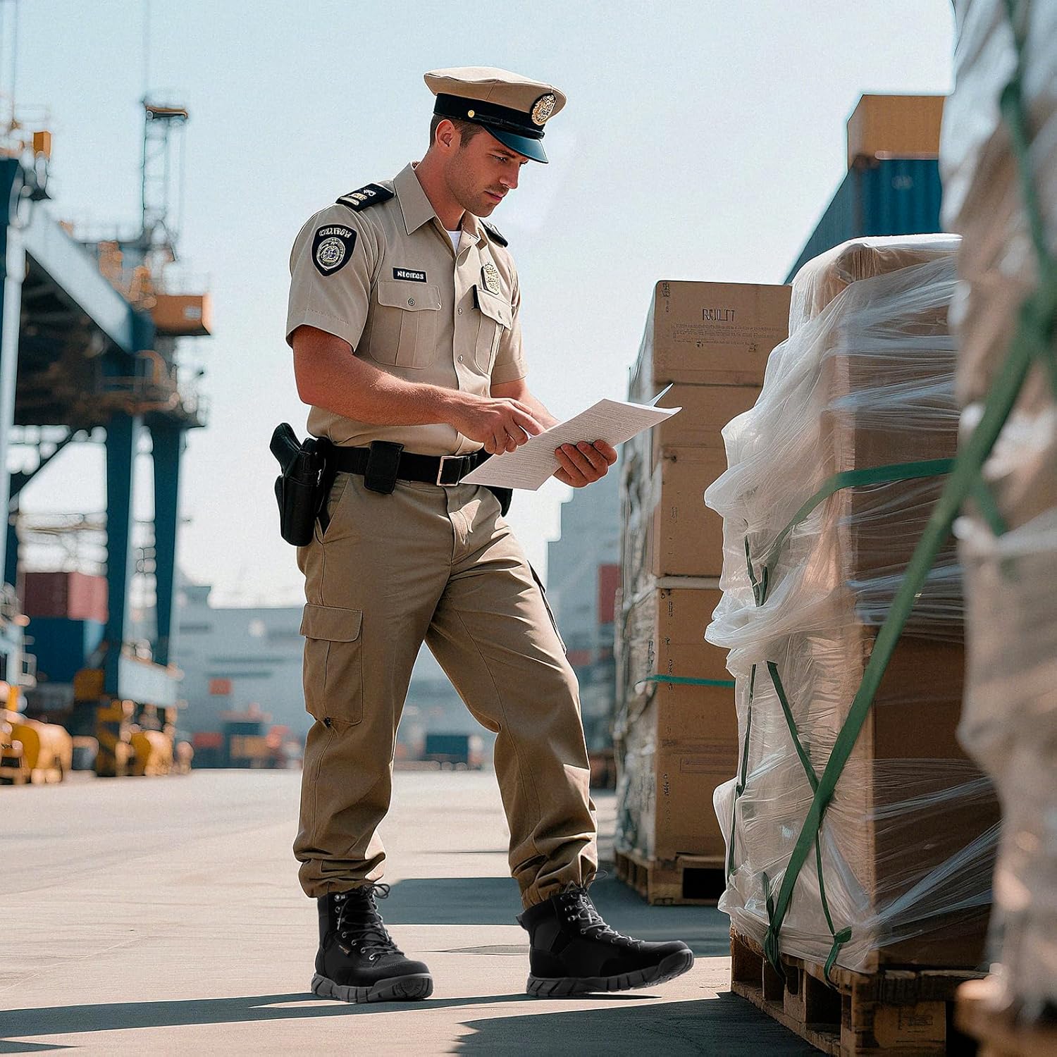 FREE SOLDIER Men's Waterproof Hiking Tactical Work Boots 6 Inches Lightweight Military Breathable Desert Boots(Black US 11) - Image 2