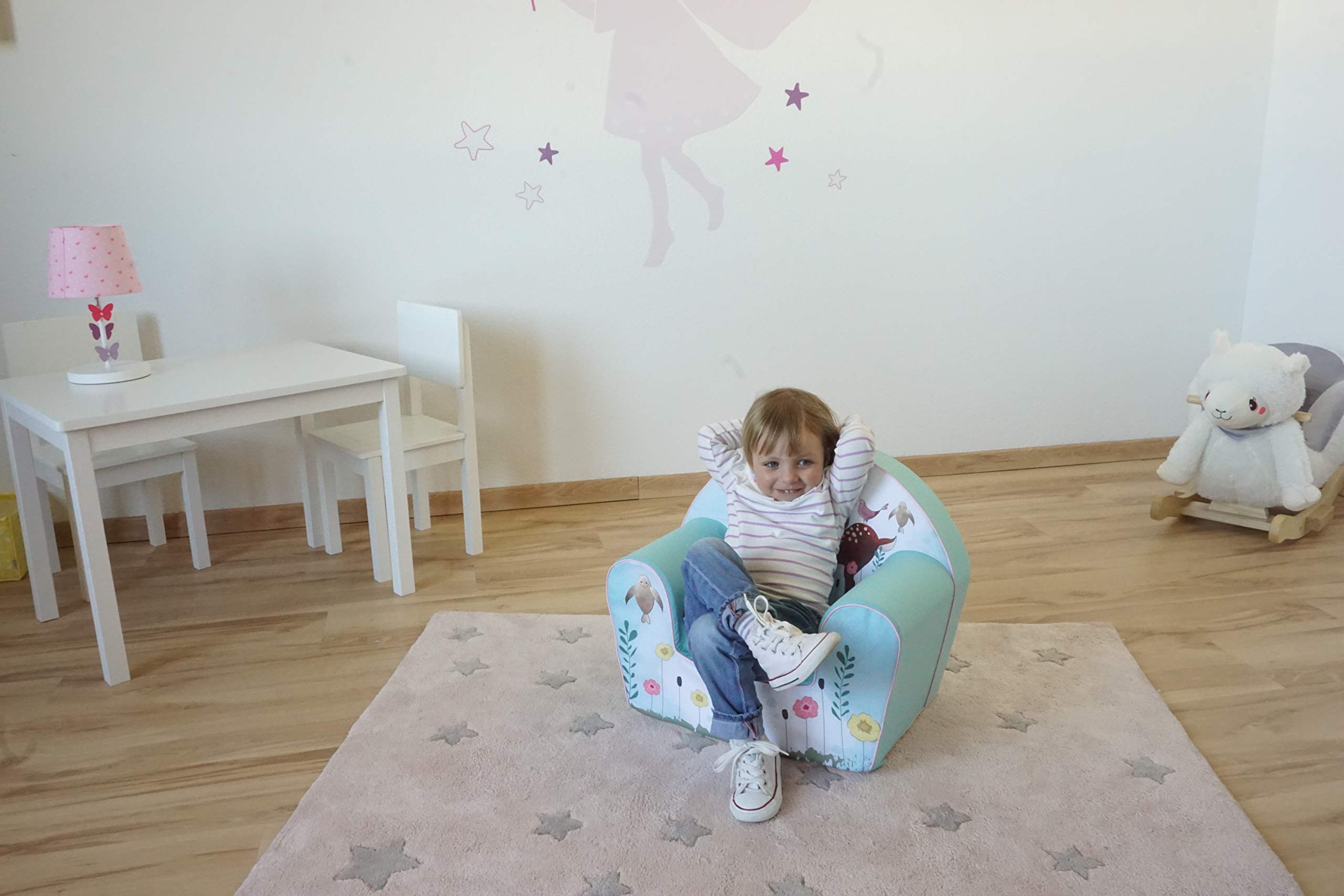 Knorrtoys Fawn Sillón Infantil Estable Algodón Turquesa