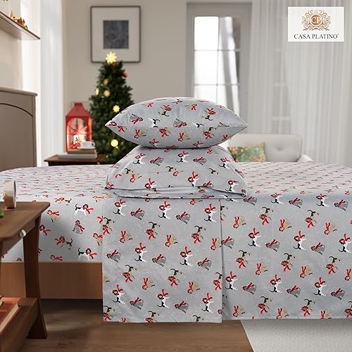 Miniatura 3 de Casa Platino Juego de sábanas y fundas de almohada, ultra suaves, tamaño Queen, transpirables, de microfibra cepillada, juego de sábanas