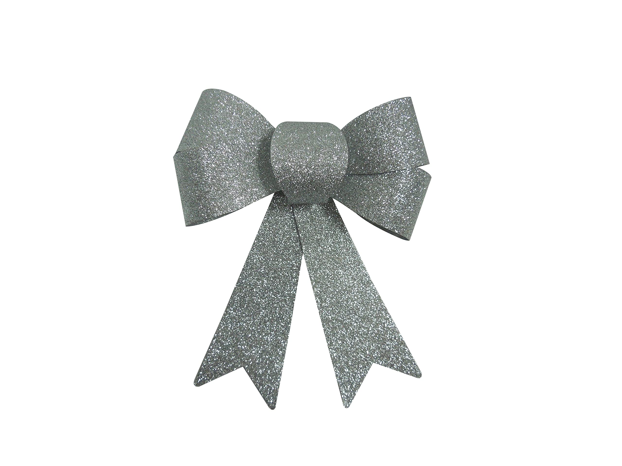 Christmas Magic Silver Bows 15x13cm 2pcs/pk