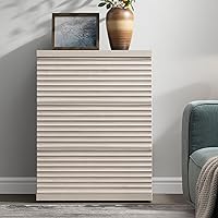 Vista 3 de SICOTAS Sideboard Buffet Cabinet with Storage, Modern Fluted Accent Credenza with 3 Larger Drawers, Mid Century Media Console Table Coffee Bar