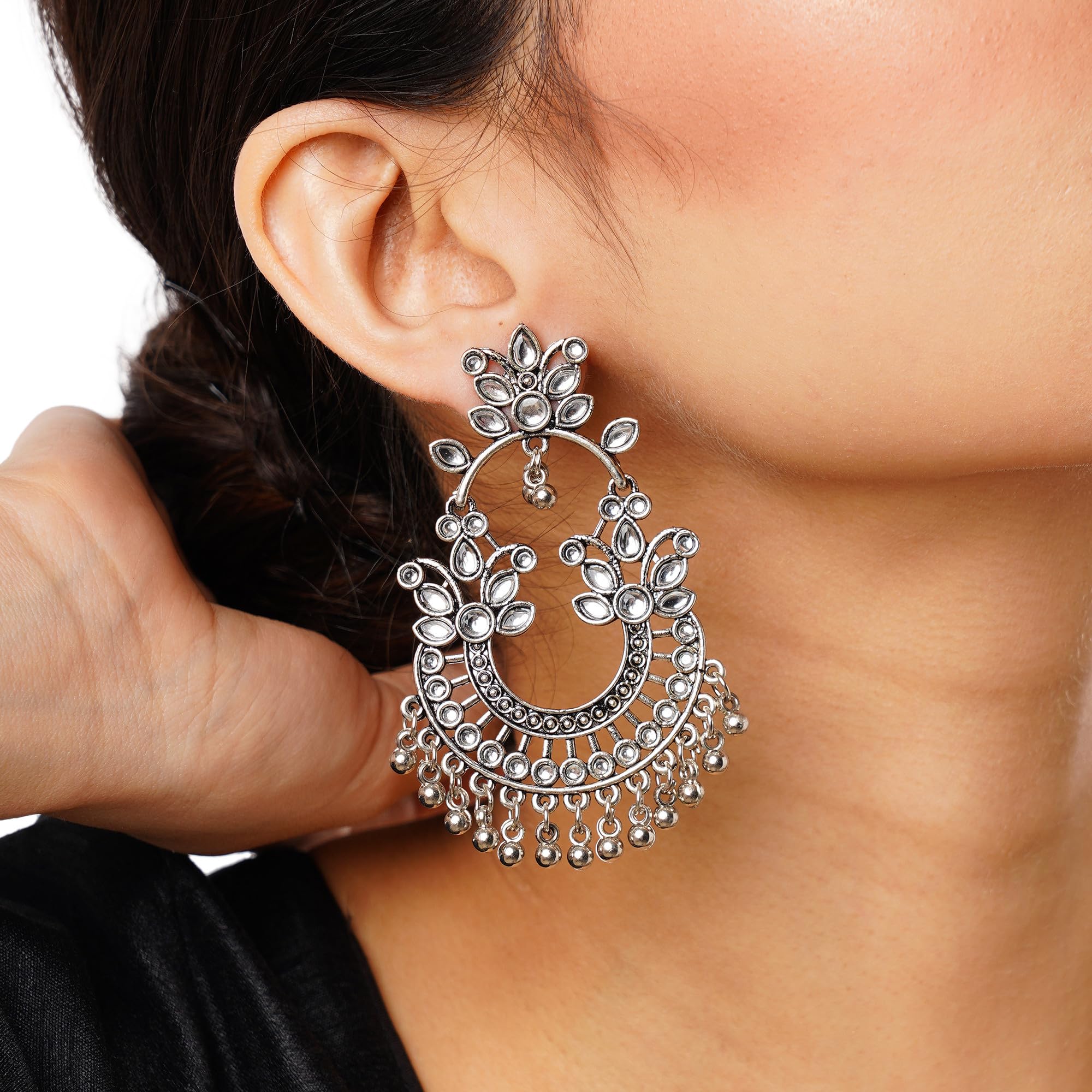 Cultural Elegance Ethnic Earrings with Detailing
