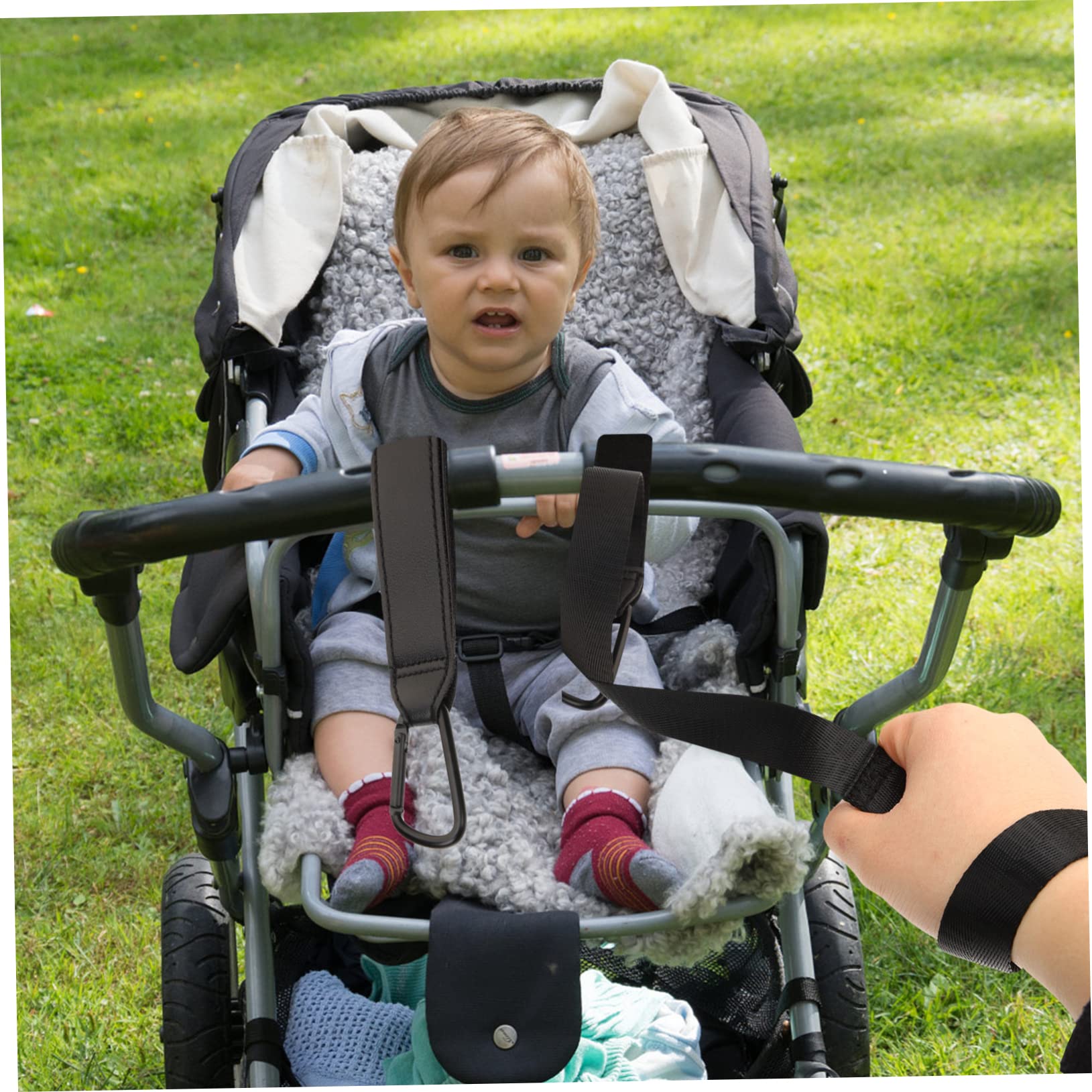 IWOWHERO Stroller Straps High Chair Harness Belt Hooks Toddler Harness Pushchair Connector