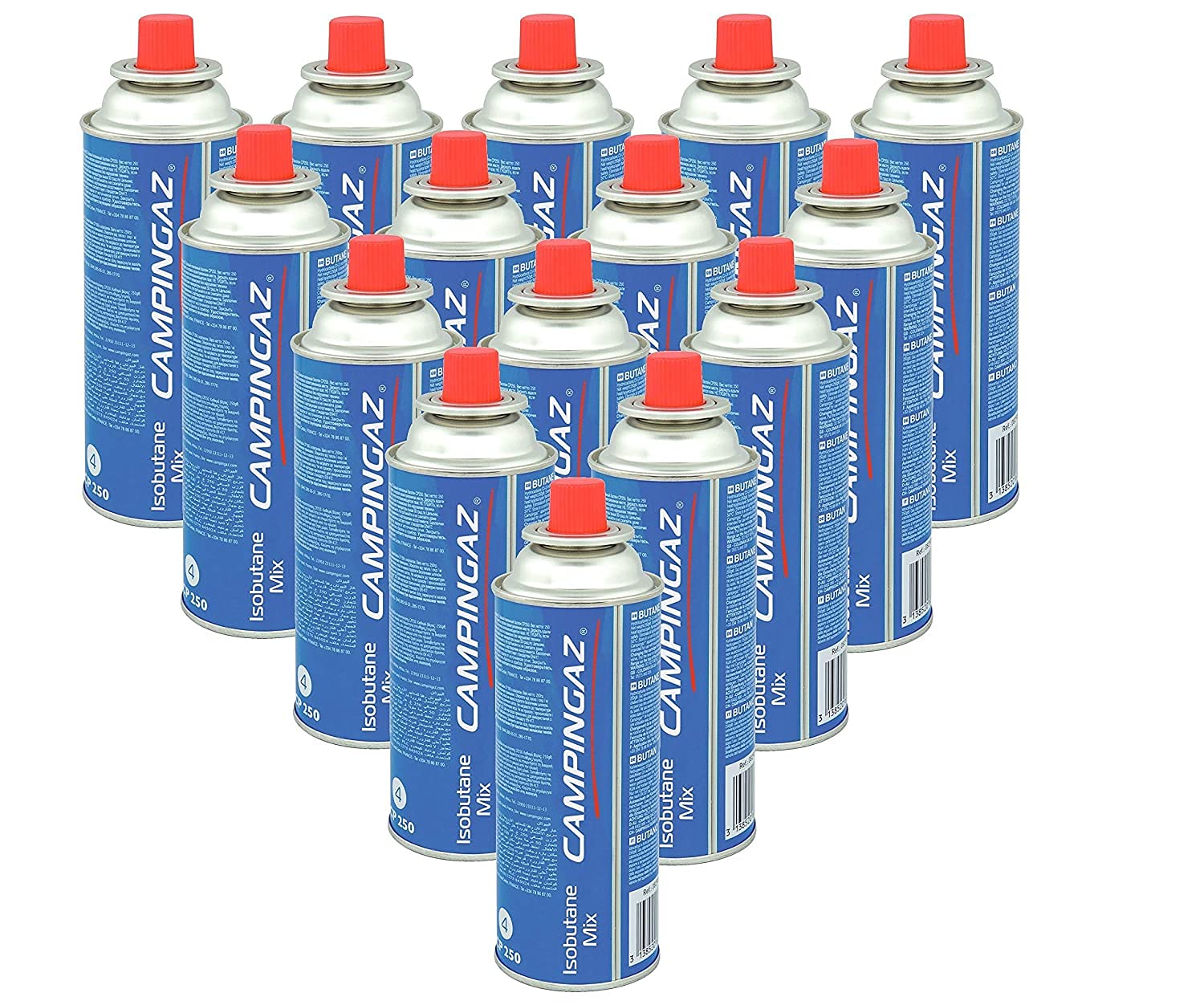 Metal Butane Gas Canister for Camping (6.9 x 18 cm) - 16 Pack