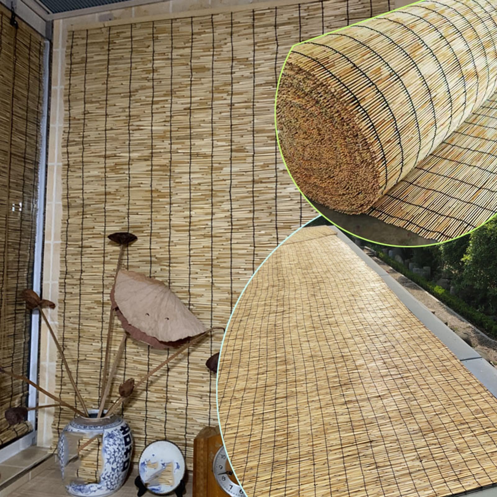 Ekran zasłaniający trzcinę, ekran przeciwsłoneczny na balkon