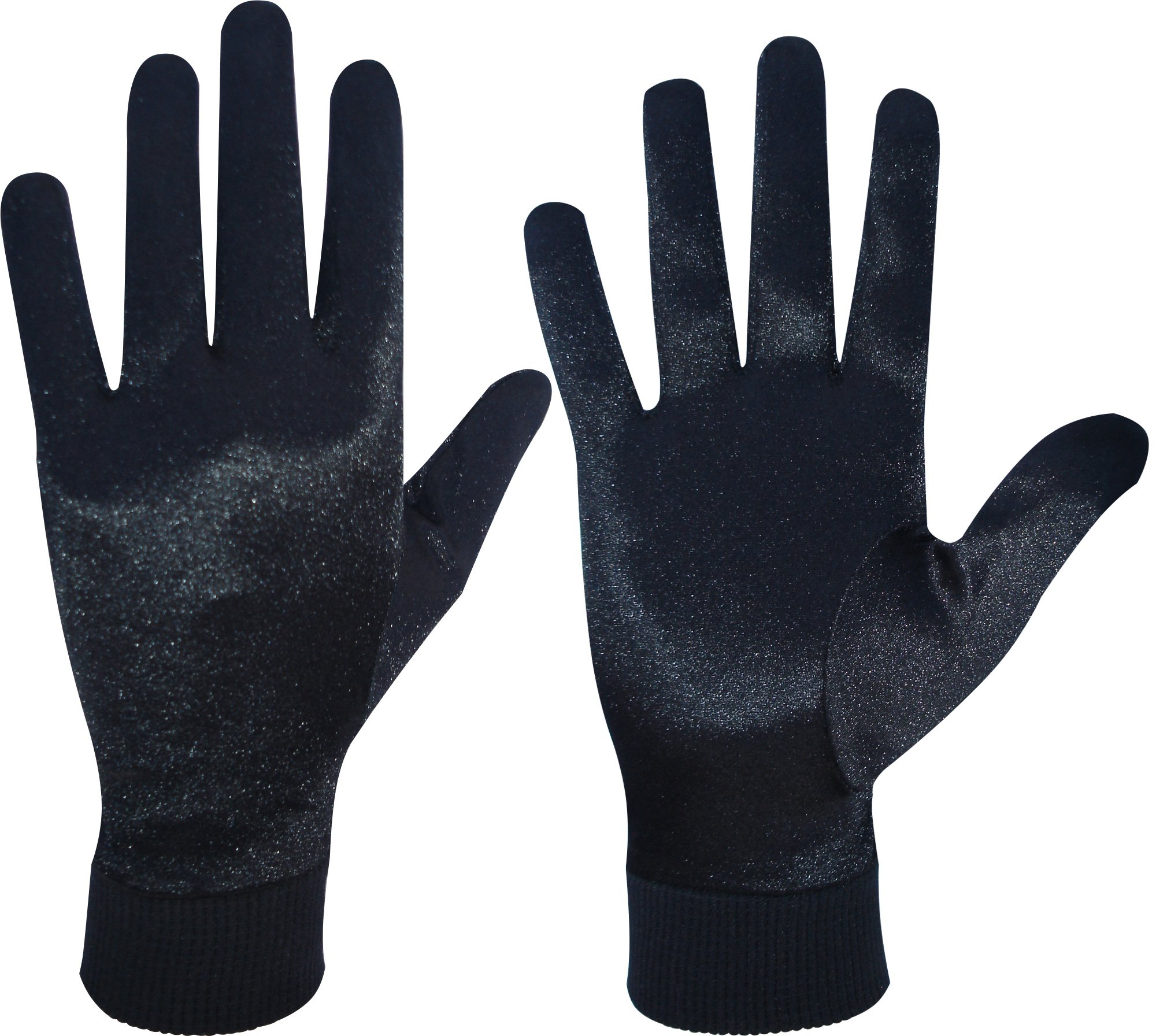S-Products SILK INNER LINING SKI MOTORCYCLE RIDING WALKING RUNNING SNOWBOARD GLOVES (Medium, Black)