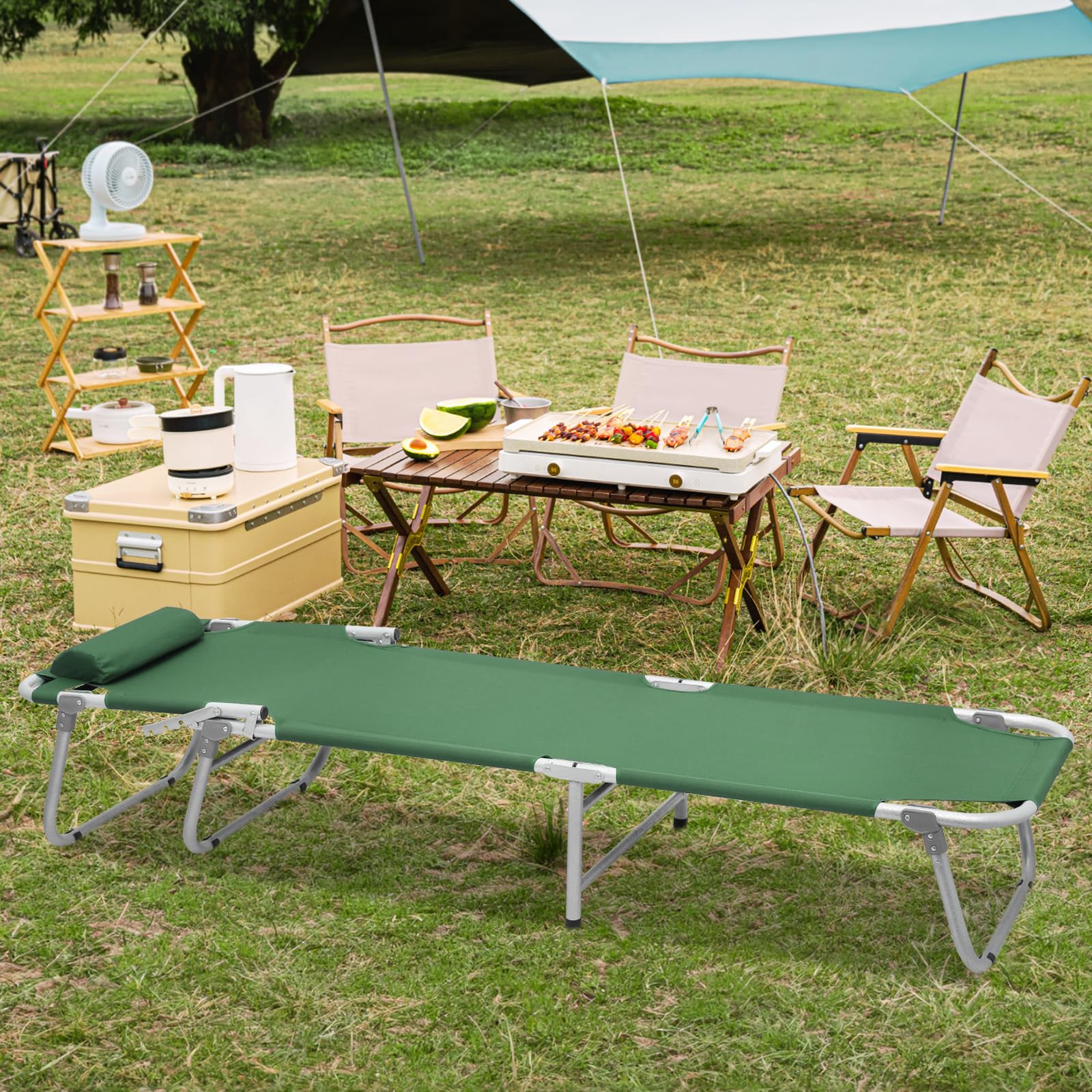 Ubuy Moon Lence Camping Cot Folding Bed MOON LENCE Lightweight