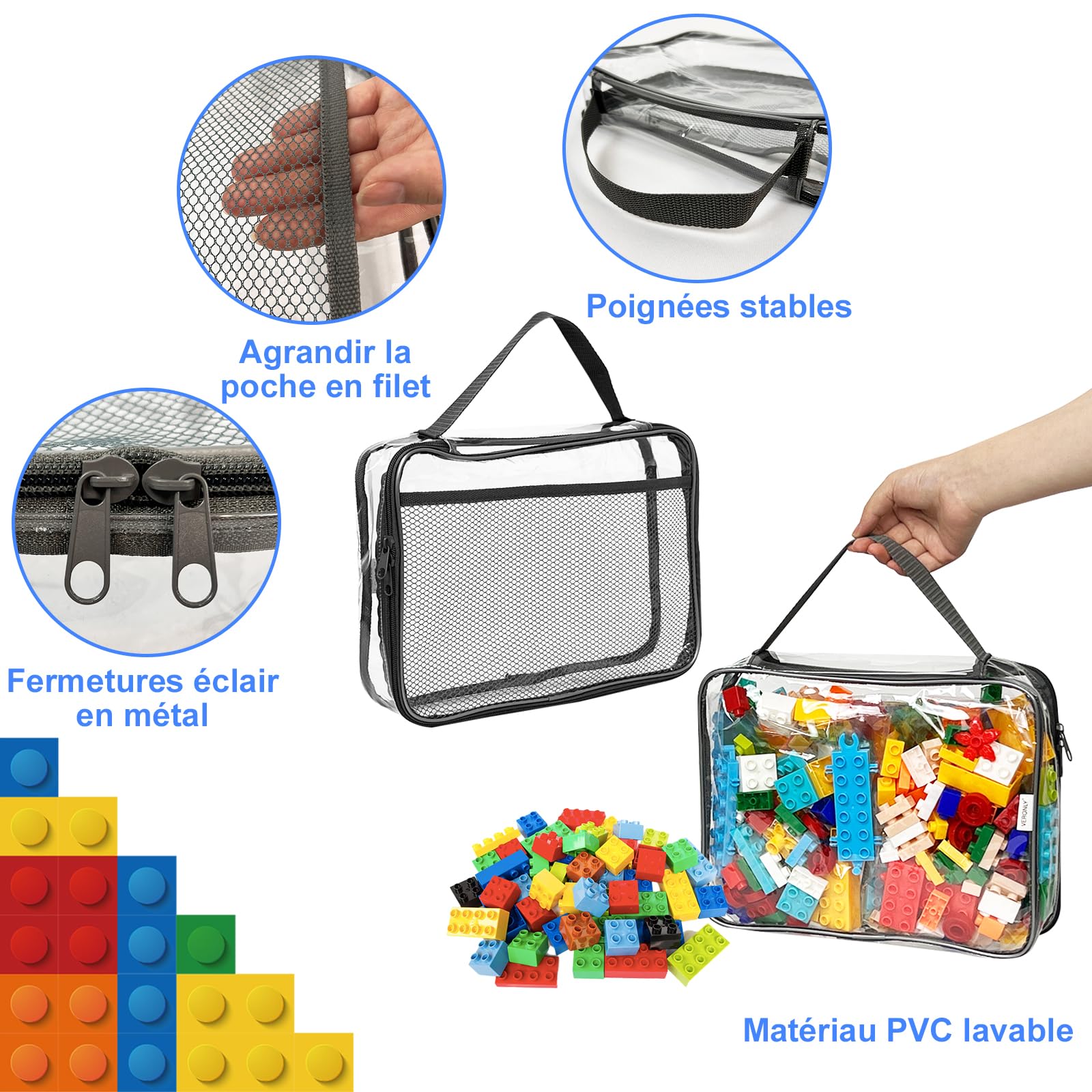 Opbergtassenset 4×8 partytent | Waterdicht canvas & industriële ritsen
