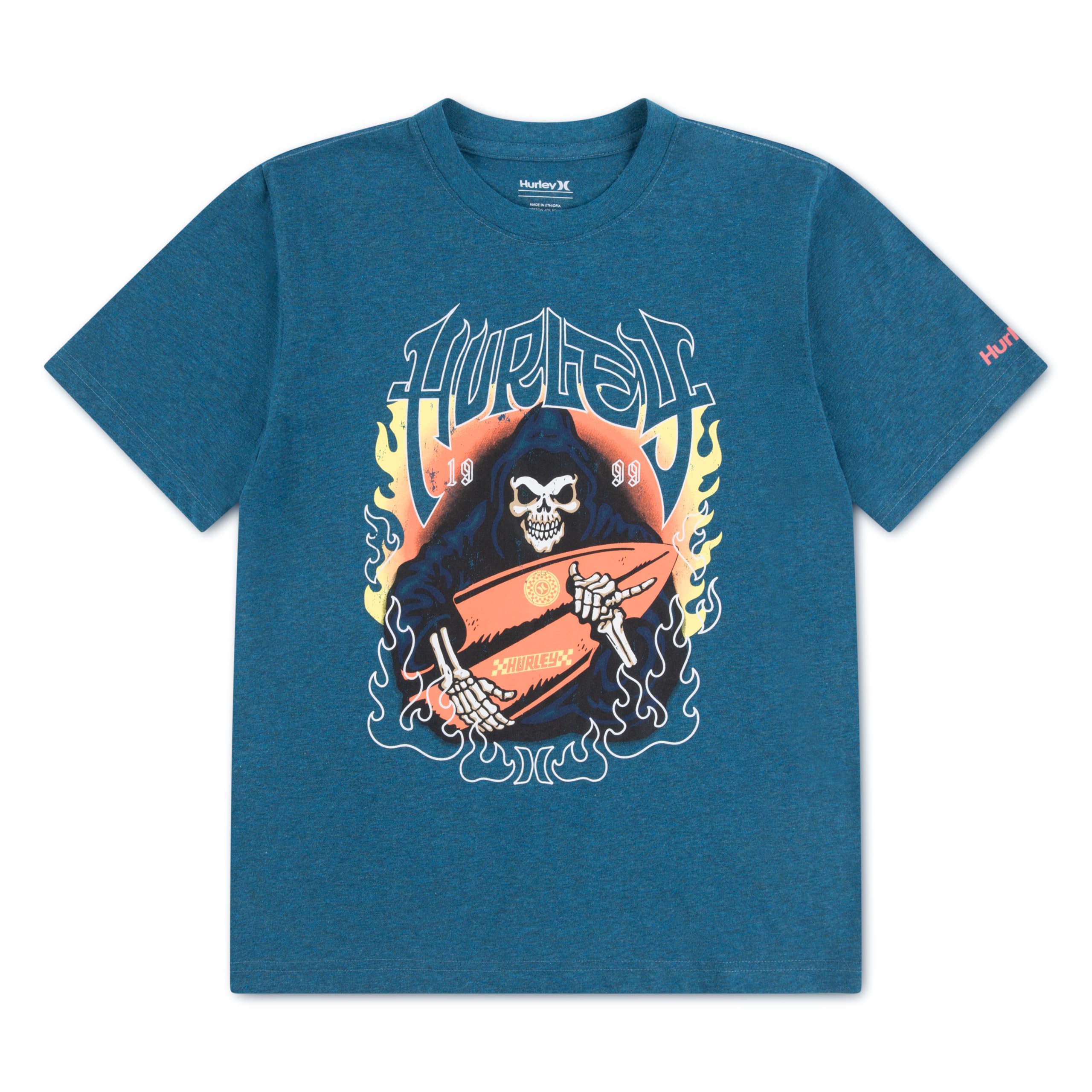 Hurley Boys Graphic T-Shirt Short Sleeve Boys Blue