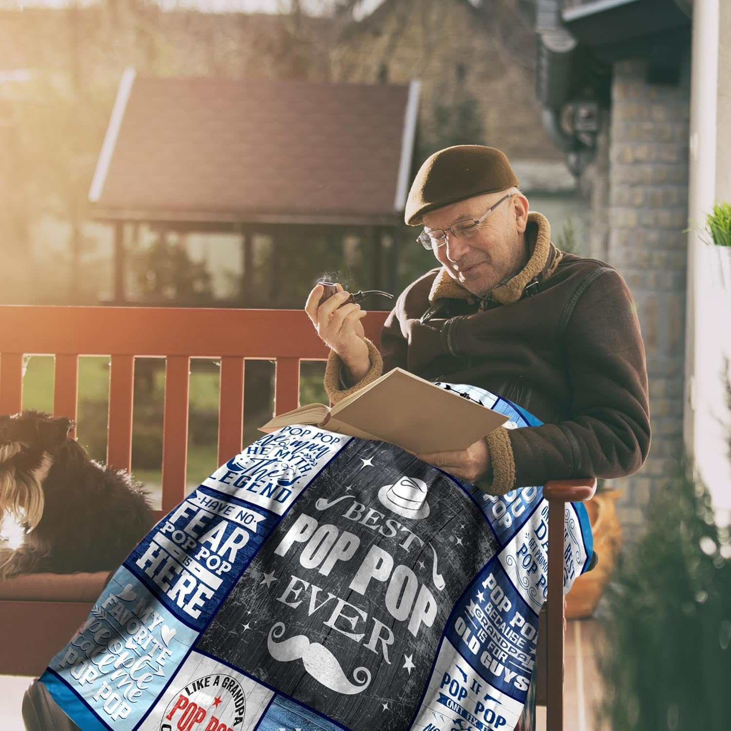 Pop Pop Gifts, Best Pop Pop Gifts from Grandkids, Pop Pop Birthday Gifts, Poppop Gift for Grandpa, Pop Pops Gifts for Christmas Fathers Day Throw Blanket 80"x60"