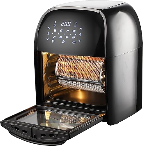 Miniatura 2 de National NA-3004AFR - Freidora de aire 3 en 1, deshidratador y asador, 8 funciones de cocción preestablecidas, circulación de aire rápida de 360,