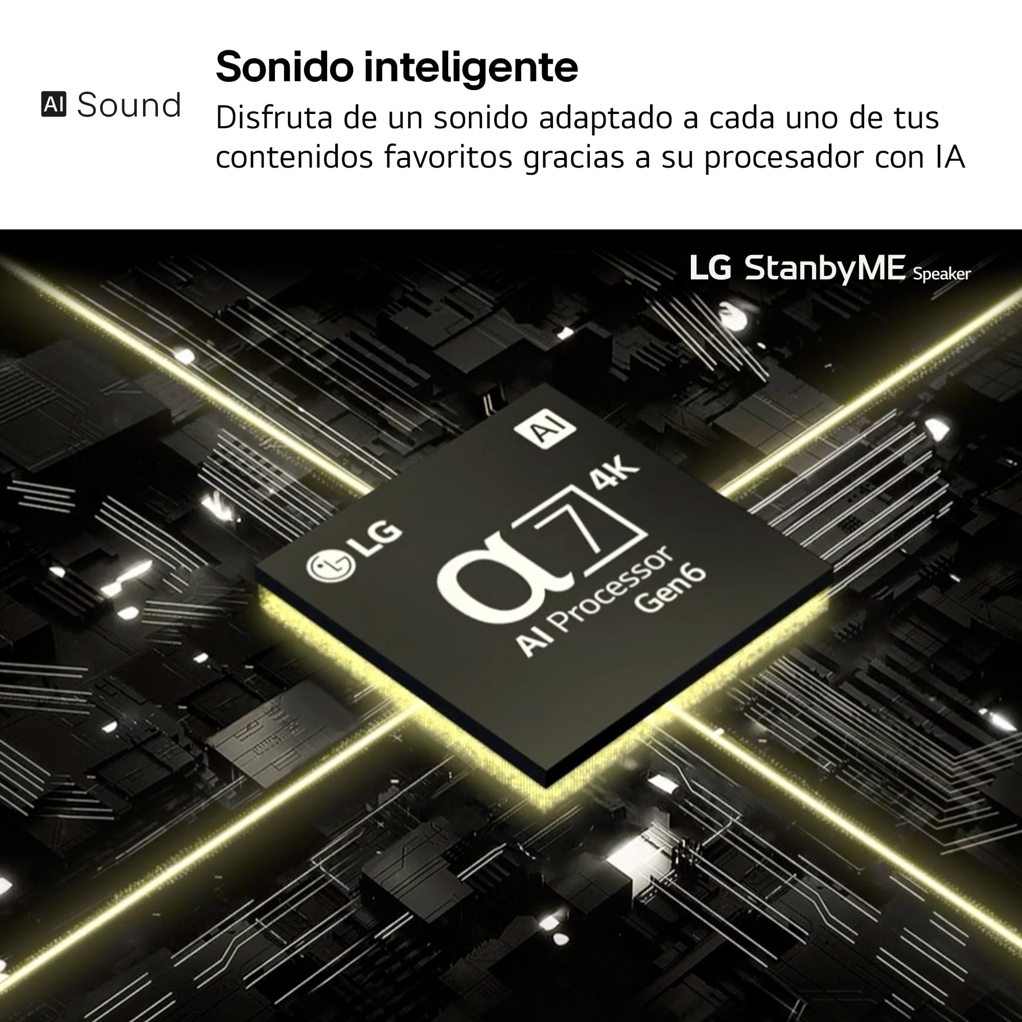 LG XT7S.AEUSLLA Altavoz Bluetooth Portátil StanbyME XT7S, Sonido Envolvente, Resistencia al Agua IPX5, hasta 16 Horas de Batería, Ideal para StanbyME, Anillo Ajustable, Iluminación, Potencia 20 W