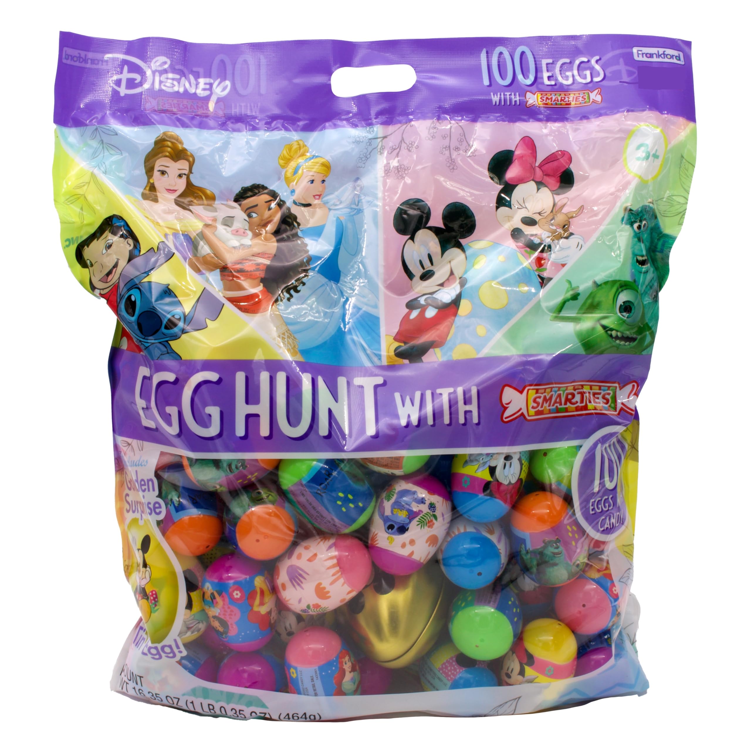 Disney 100 Count Plastic Easter Eggs With Candy Bulk Bag