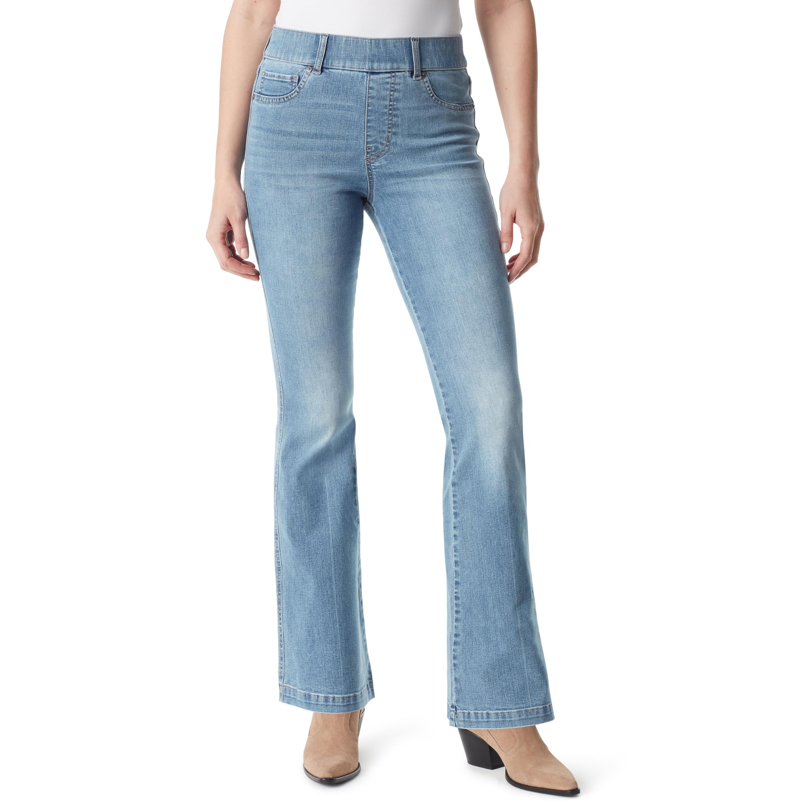 Gloria Vanderbilt Women's Shape Effect Pull on High Rise Flare Jean pieces2