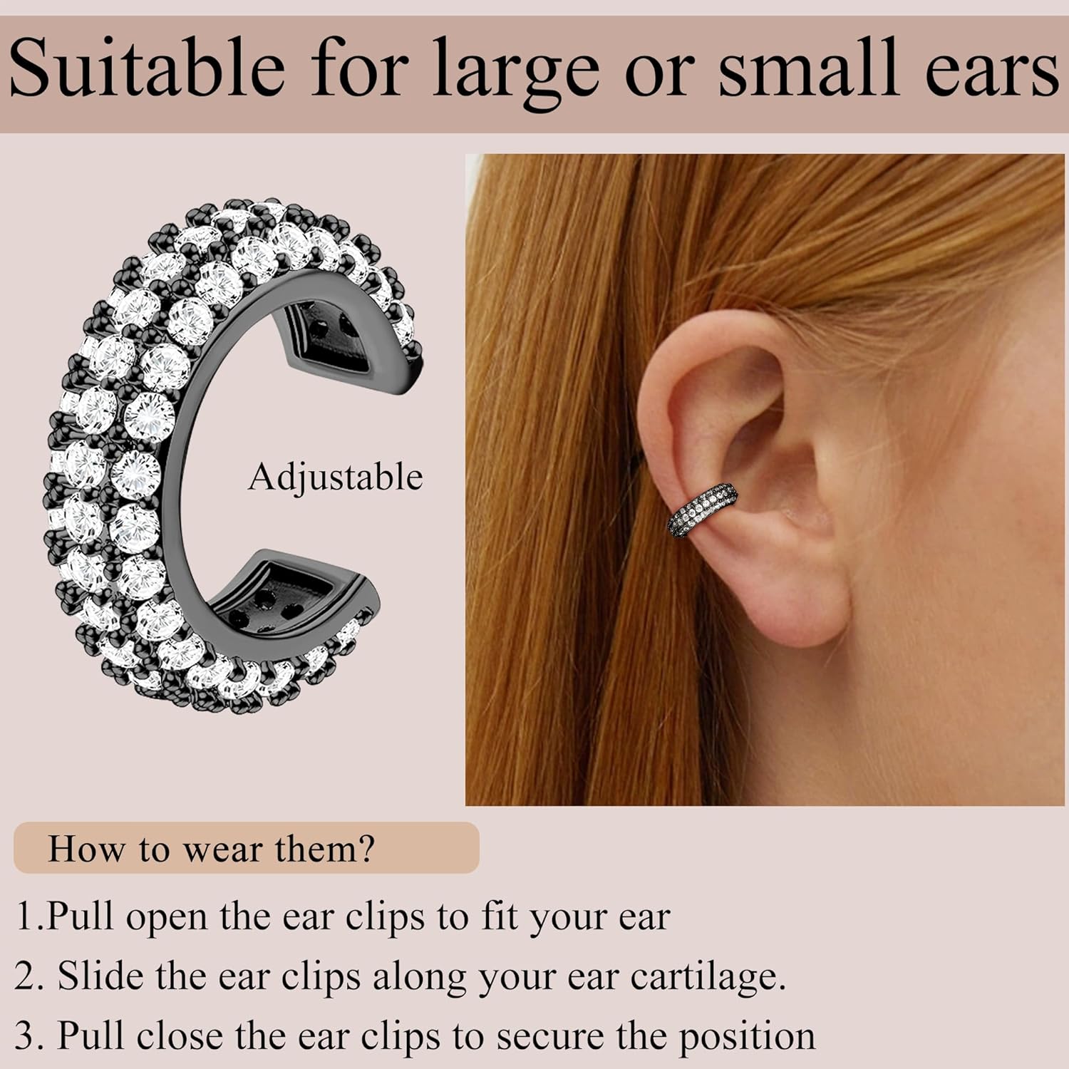 Ear Cuffs Non Piercing Earrings for Women Trendy Lightweight 14K Gold Plated Clip On Fake Earrings Non Pierced Cartilage Ear Cuff Jewelry Set - Image 3