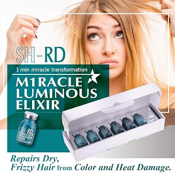 SH-RD Miracle Luminous Elixir | 1-Min Deep Conditioner for Dry, Damaged Hair | Hair Mask for Bleached, Permed, Color-Treated Hair | Fast-Absorbing Water-Lotion Formula 10ml x 6 Packs
