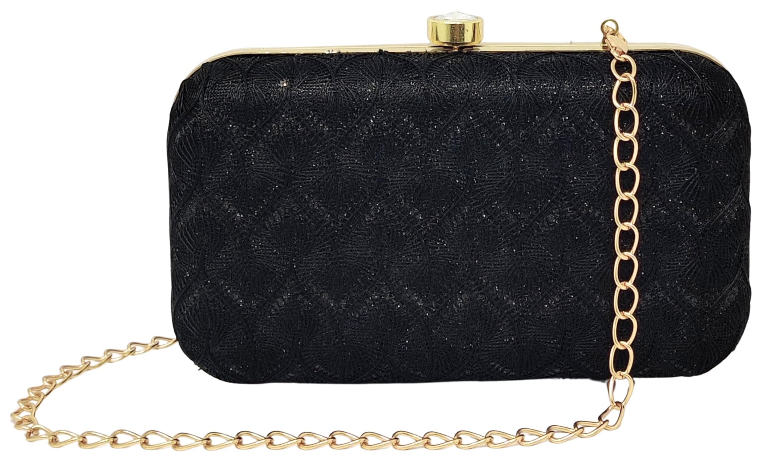 Women Evening Glitter Clutch Bag, with Detachable Chain, Size 18x11x6 cm-picture-17
