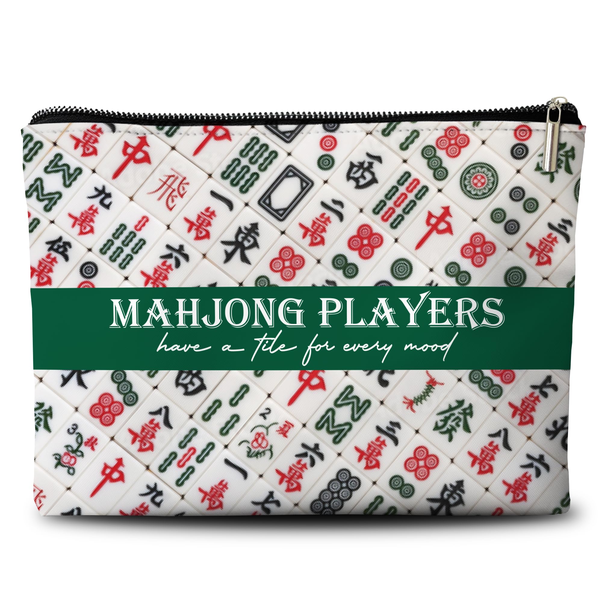 Rone168 Mahjong Lover Gifts for Players Organizer Bag, 10x7 Inches