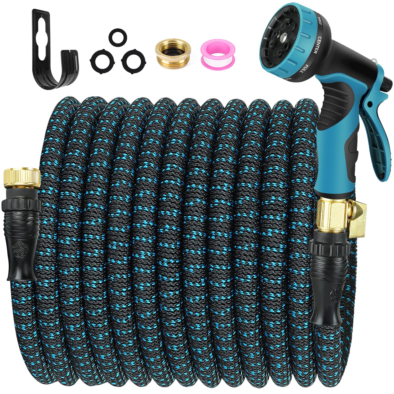 Buy Expandable Garden Hose 100ft, Aiglam Flexible Water Hose, 9