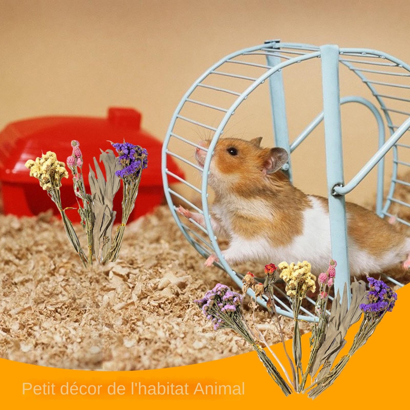 Générique Litière Florale Hamster Décoration Naturelle Habitat Gerbille