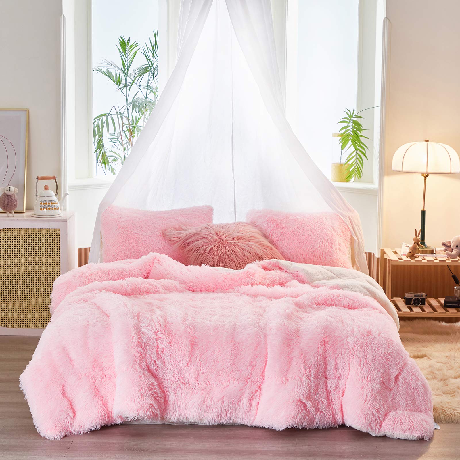 Faux Fur Comforter Set Ugg Blanket Full Size Ugg Comforter Fluffy - Main Image