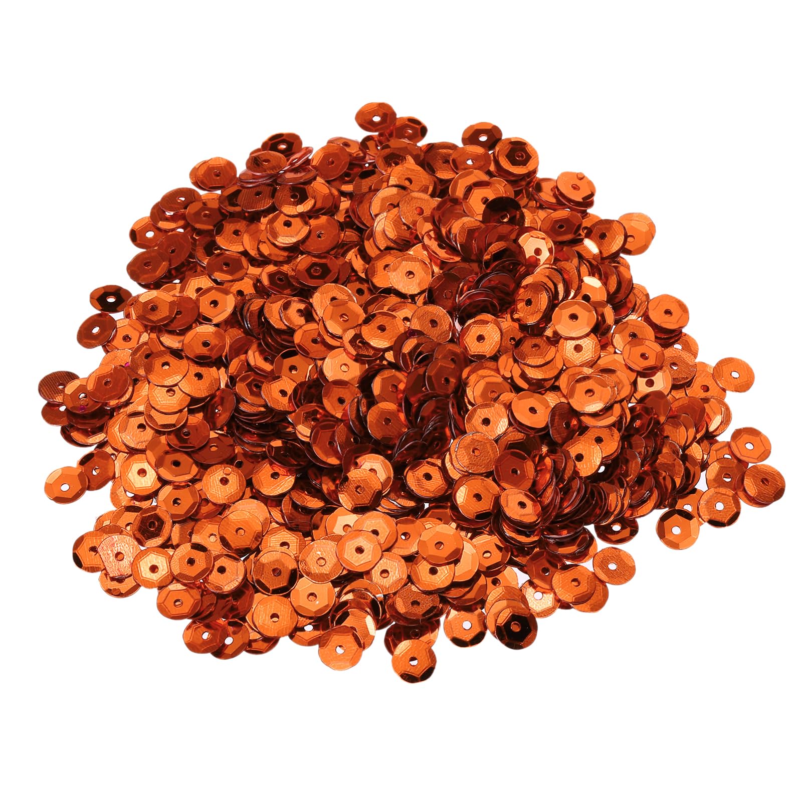 QUARKZMAN 20000 Stück lose Pailletten 6MM Bulk Cup Pailletten Pailletten Stickerei Pailletten Runde Pailetten mit Löchern für Schmuckherstellung Handwerk Nähen Make-up Nagel, Transparent