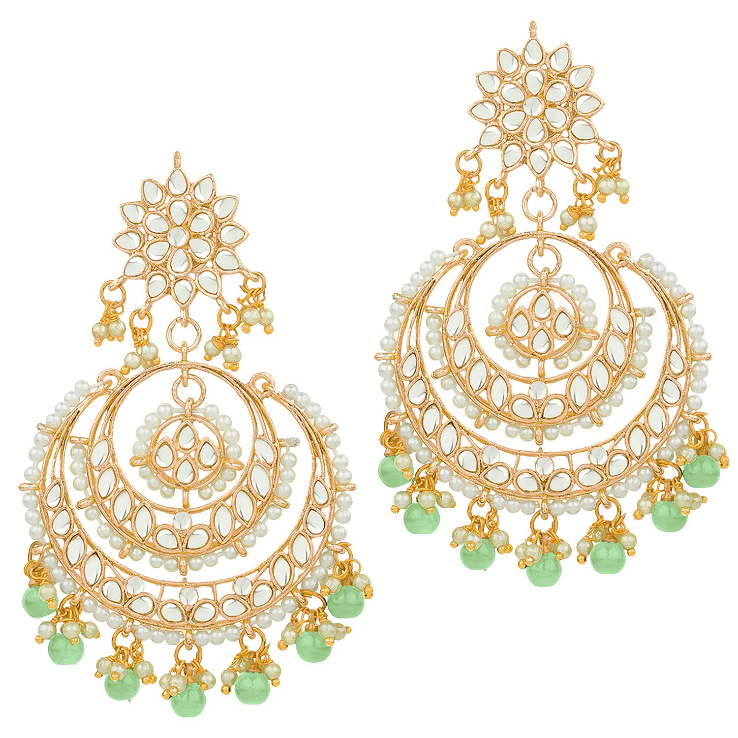 Aheli Indian Traditional Dangle Earrings Set Bollywood Party Ethnic Wedding Jewelry for Women Girls