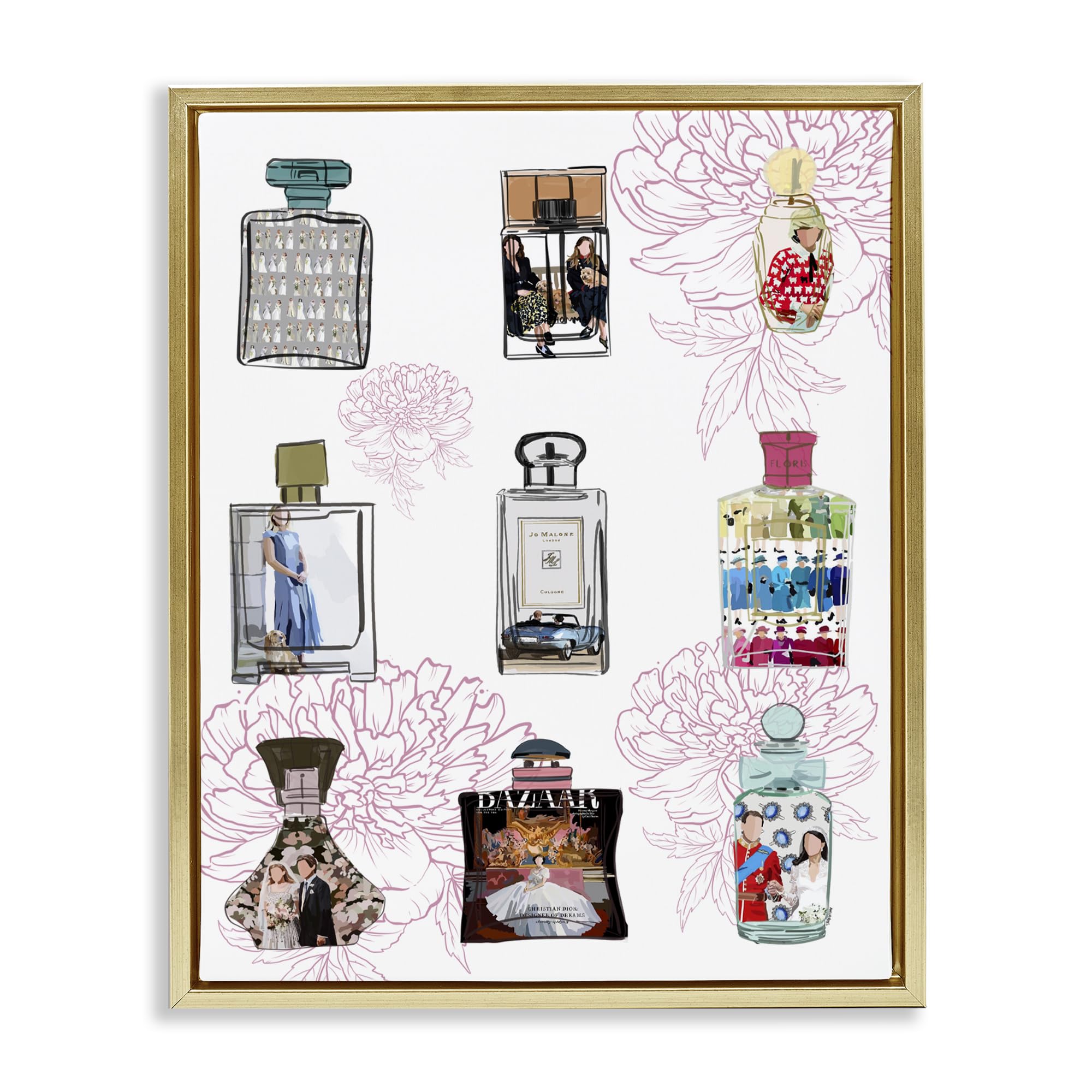'Polished Perfume Stylish Luxury Fashion'| Floating Frame Canvas Art