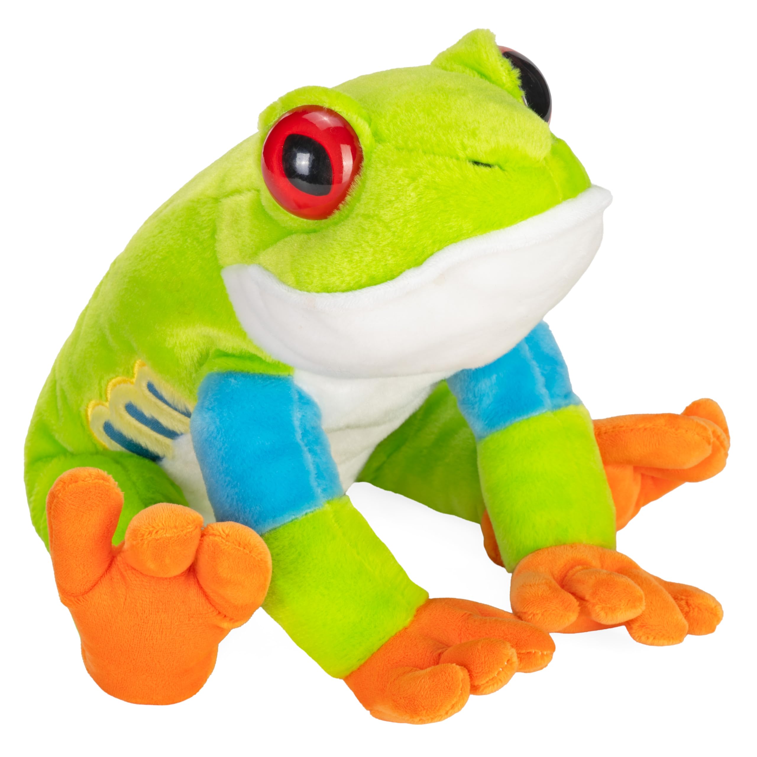 Wild Republic Red Eyed Tree Frog Plush Soft Toy, Cuddlekins Cuddly Toys, Gifts for Kids 30 cm , Green