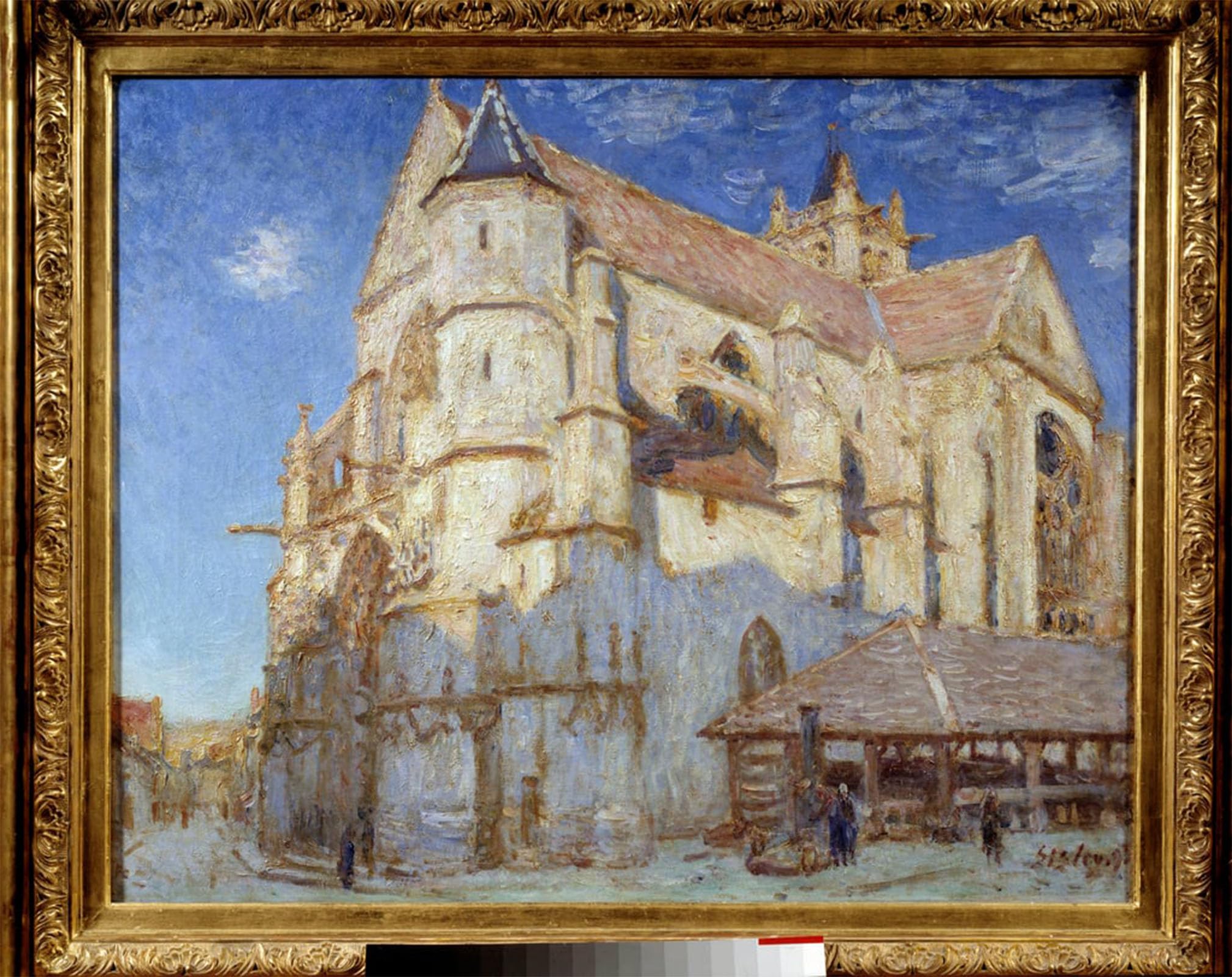 POSTERIIk Vintage Print Pop Art Landscape Artwork the Church of Moret Painting by Alfred Sisle Art Prints for Office Home Decor 60x90cm