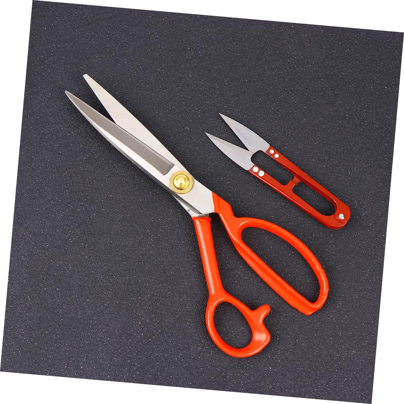 4 Stück Teiliges Scheren Manganstahl Nähschere und U Förmiger Faden und Stoffschneider Ergonomisch Sicherer Griff für Schneiderei Basteln Trimmen Zufällige Farbe