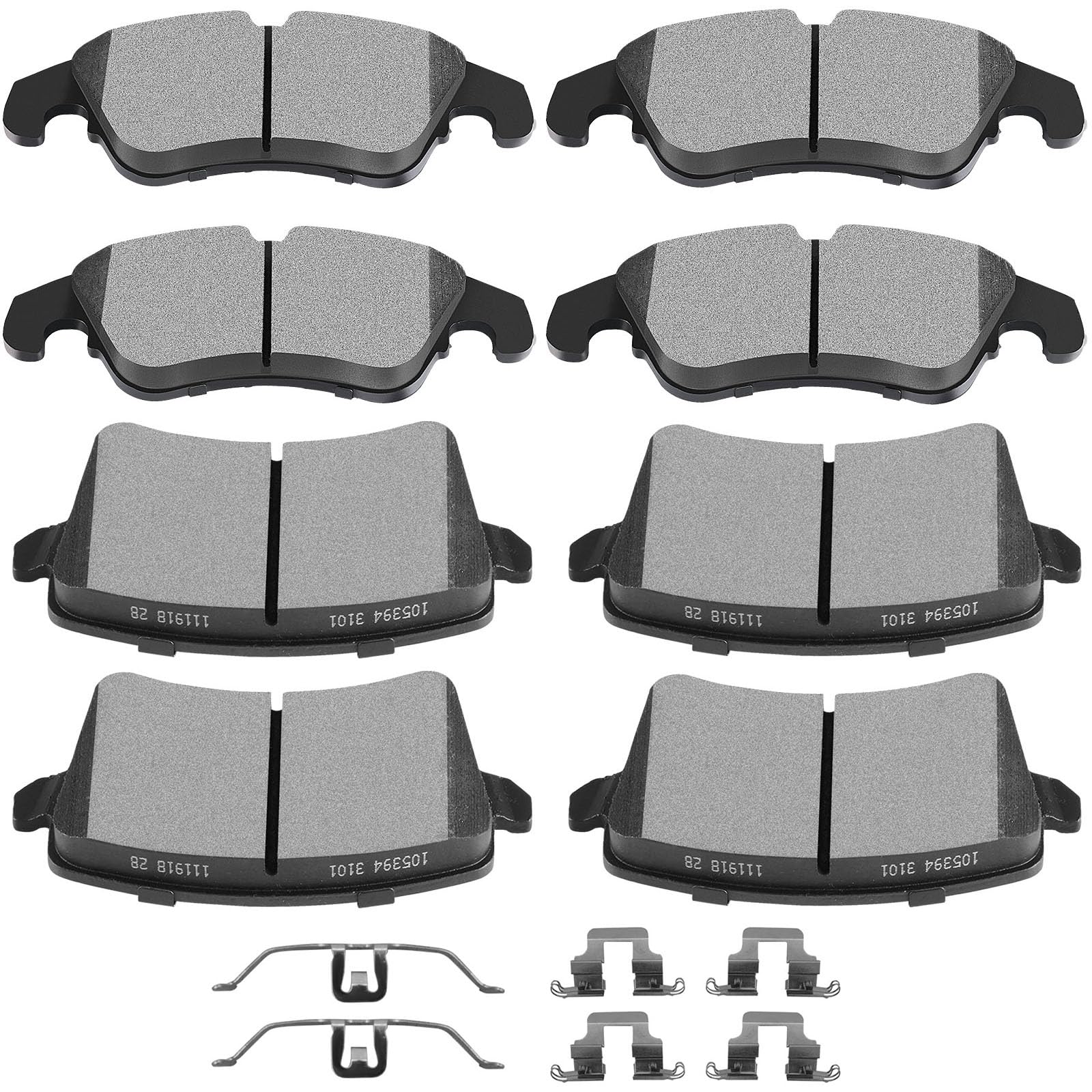 SCITOO D1322 D1386 Front &amp; Rear Semi-Metal Brake Pad Sets 2009-2011 For AUDI For A4,2009-2011 For A4 QUATTRO,2010-2011 For A5,2008-2011 For A5 QUATTRO,2009-2011 For Q5