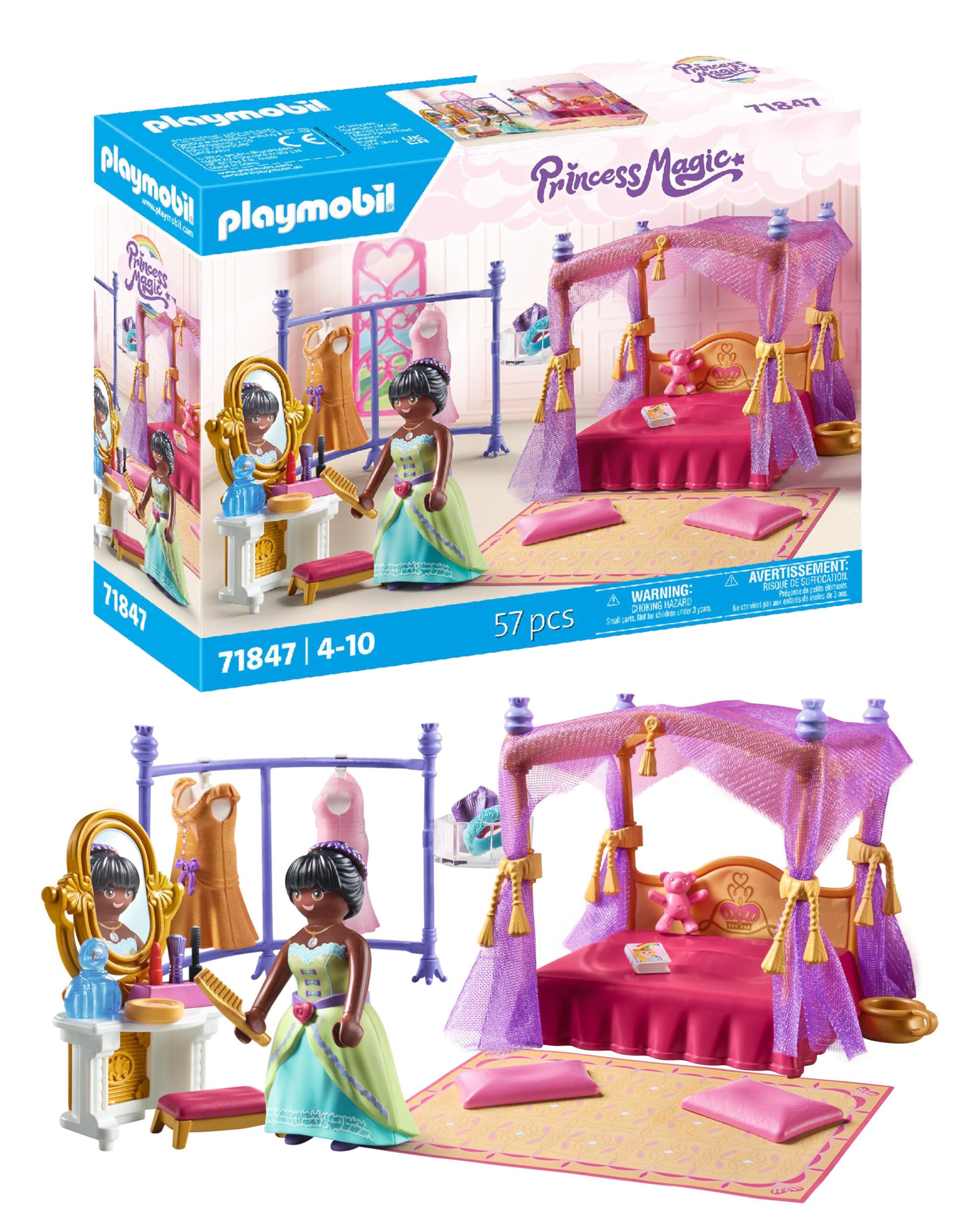 Playmobil, Pink, Violet, White, 9.76in x 7.36in x 2.83in