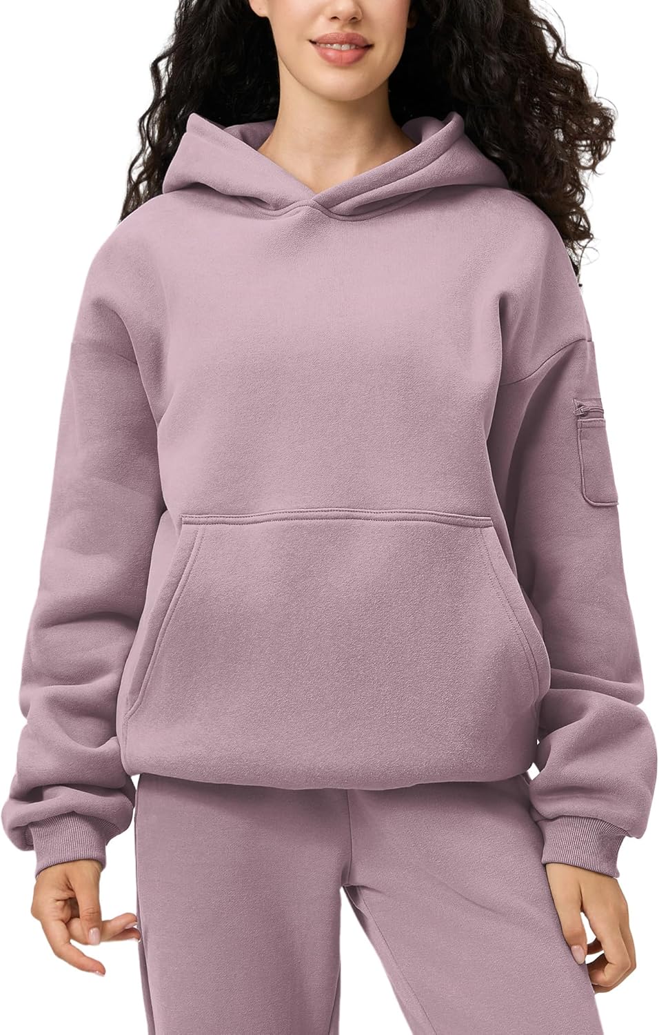 FAIABLE Oversized Hoodie Sweatshirts for Women Couples Heavyweight Fleece Athletic Hoodies Pullover Sweaters,Hidden Pockets - Image 2