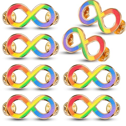Henoyso Rainbow Autistic Pride Pin Neurodiversity Autism Infinity Lapel Pin