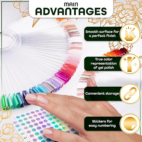 Miniatura 4 de 200 puntas de esmalte de uñas Swatch Sticks con adhesivos numéricos