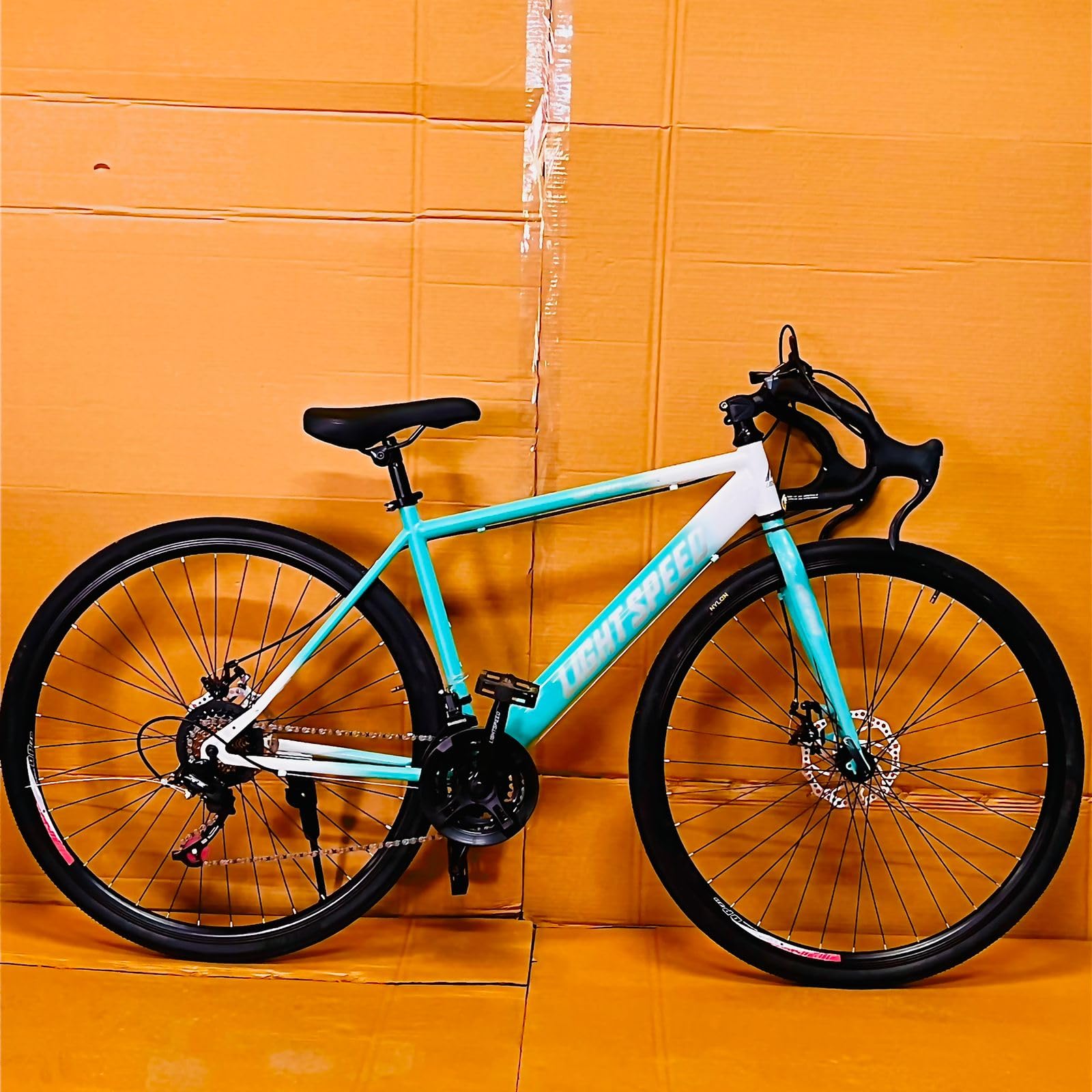 QUESEC Bikes Light Speed Series Premium Road Bike, 21 Speeds, High Carbon Steel Frame 26 inch Wheel, with Disc-Brake for Unisex - Sky Blue (B0D97WV272) Amazon Price History, Amazon Price Tracker