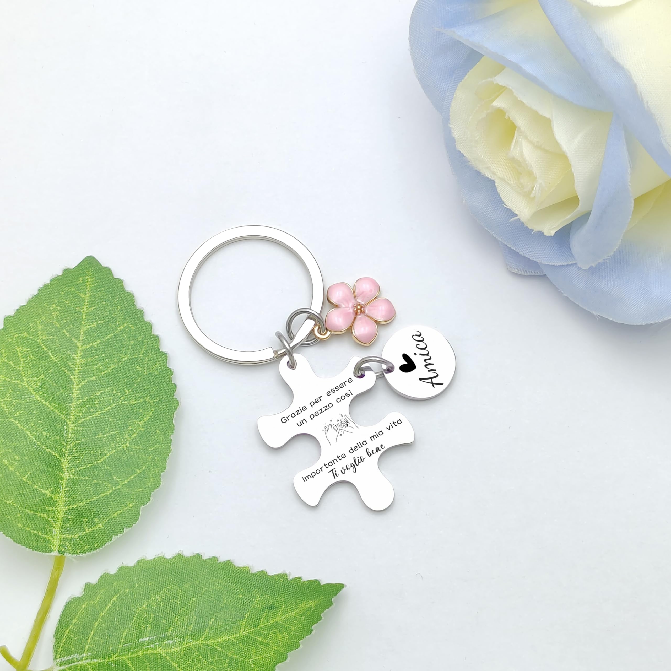 JRZDFXS Regalo Amica Portachiavi Regalo Collega Regalo Migliore Amica Collega Speciale Originale Regalo Mamma Papà Compleanno Regalo Coppia Portachiavi Amicizia Donna Regalo Laurea Sorella