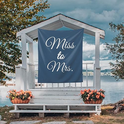 Vista 9 de Fondo de Miss to Mrs Sign, Miss to Mrs Sign, Miss to Mrs Tapestry, Miss to Mrs Banner, Miss to Mrs Banner, telón de fondo de despedida de soltera