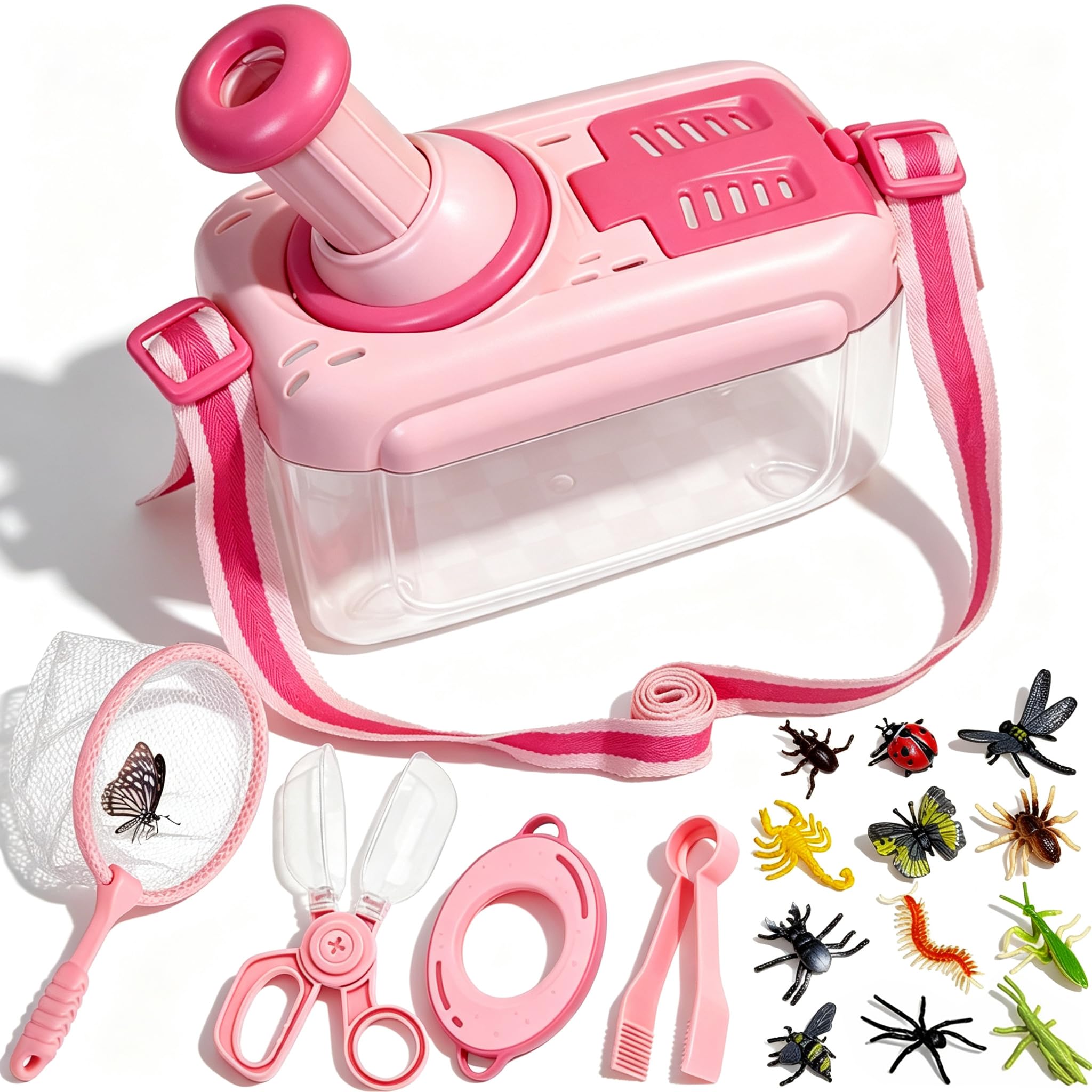 Kit Exploration Enfant 12 Pièces - Kit Observation Insectes Avec Loupe Et Boîte Pour Enfants 3-6 Ans