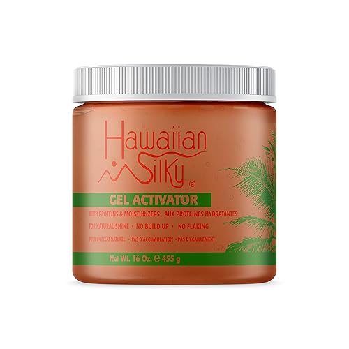 Hawaiian Silky Activador de gel texturizante, 16 onzas líquidas, extractos de proteínas naturales para peinar e hidratar el cabello seco y dañado,