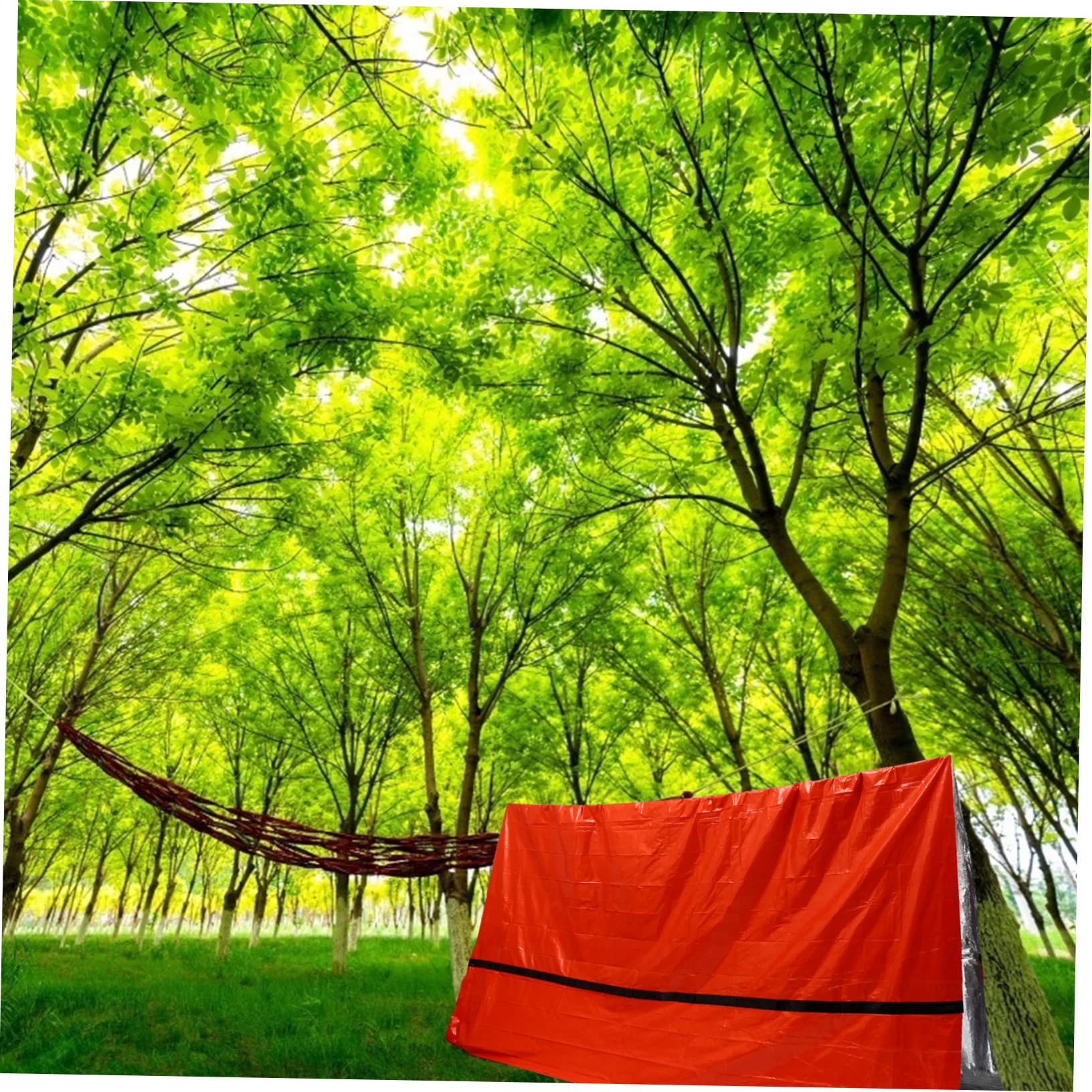 Toddmomy Notzelt Orange aus Pe für Outdoor und Hiking, Leicht